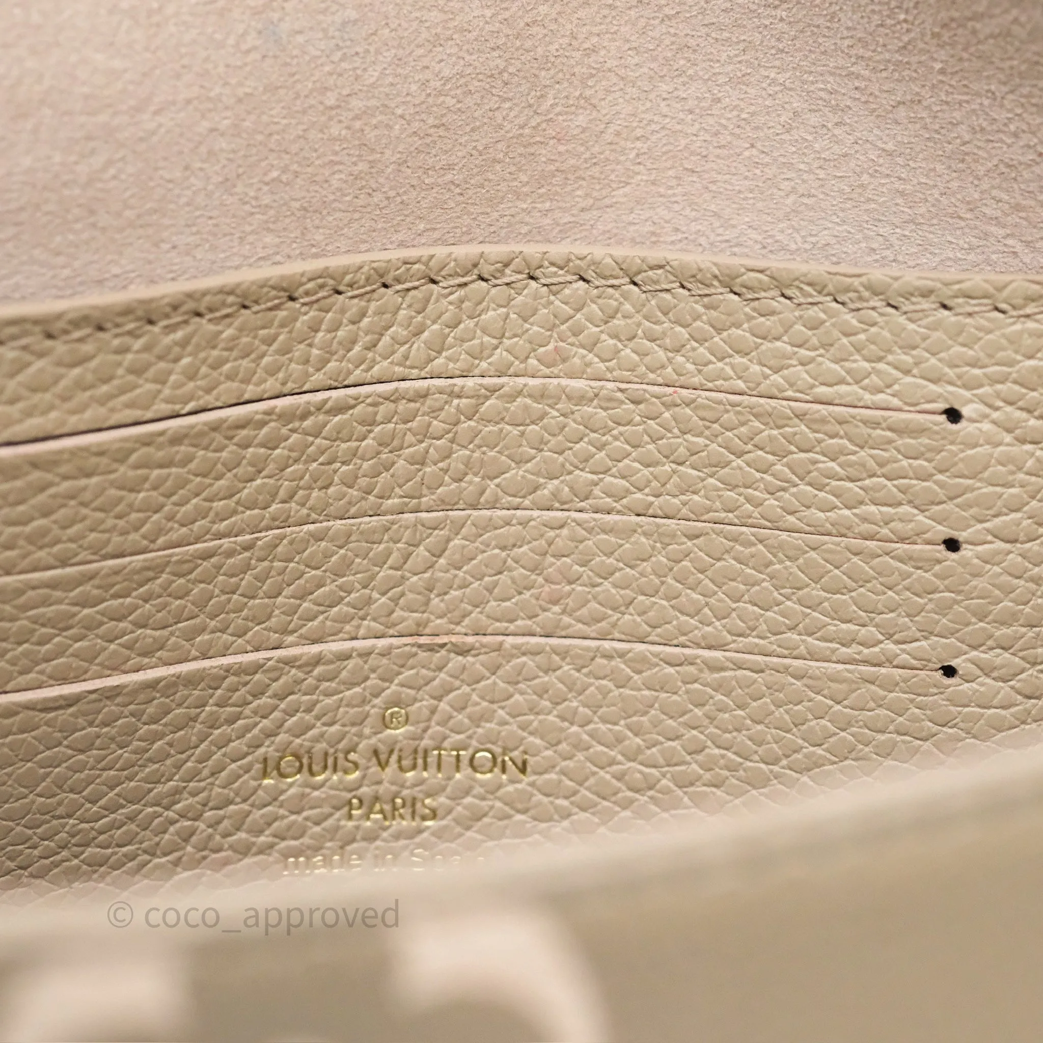Louis Vuitton Ivy Wallet on Chain Monogram Empreinte Dove/Cream