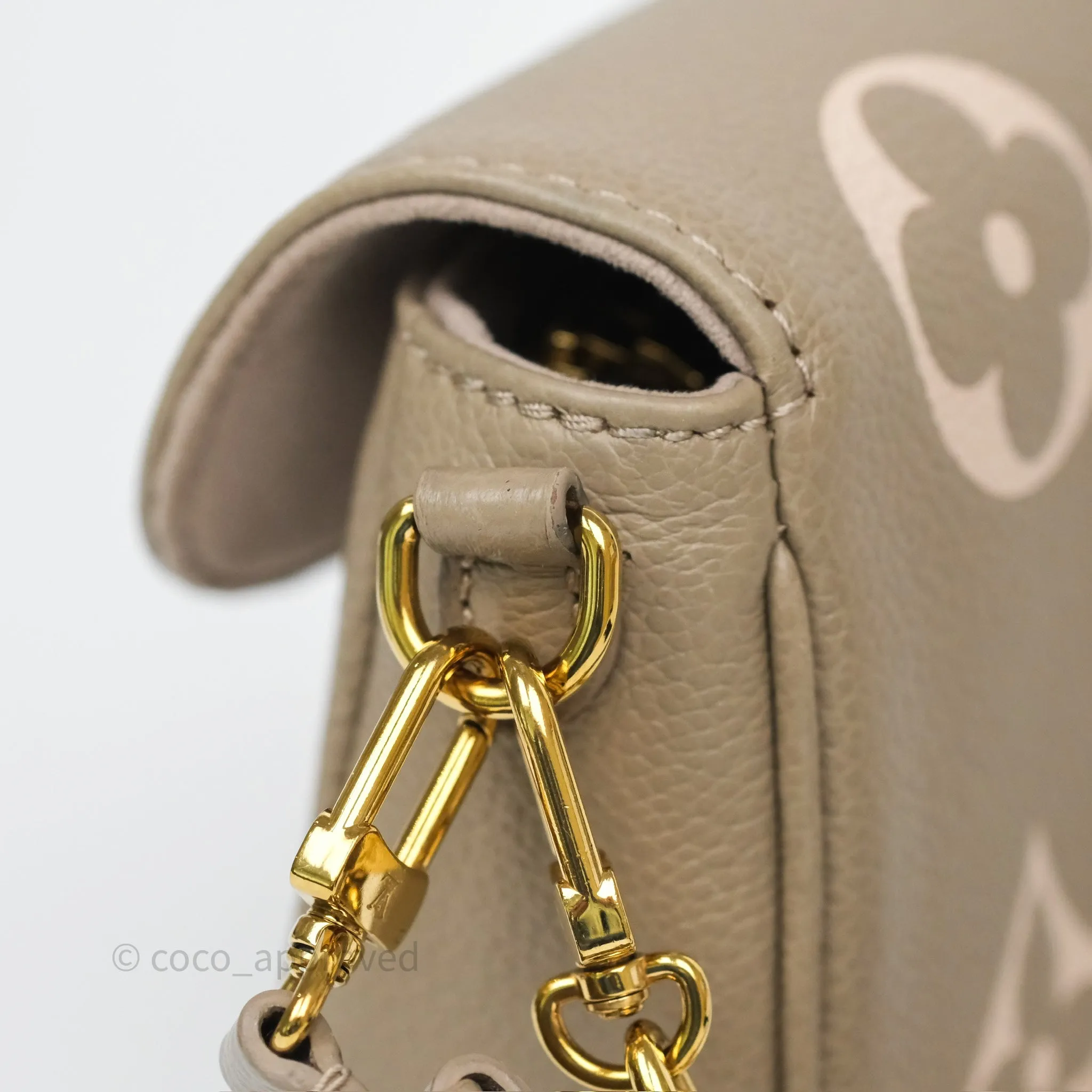 Louis Vuitton Ivy Wallet on Chain Monogram Empreinte Dove/Cream