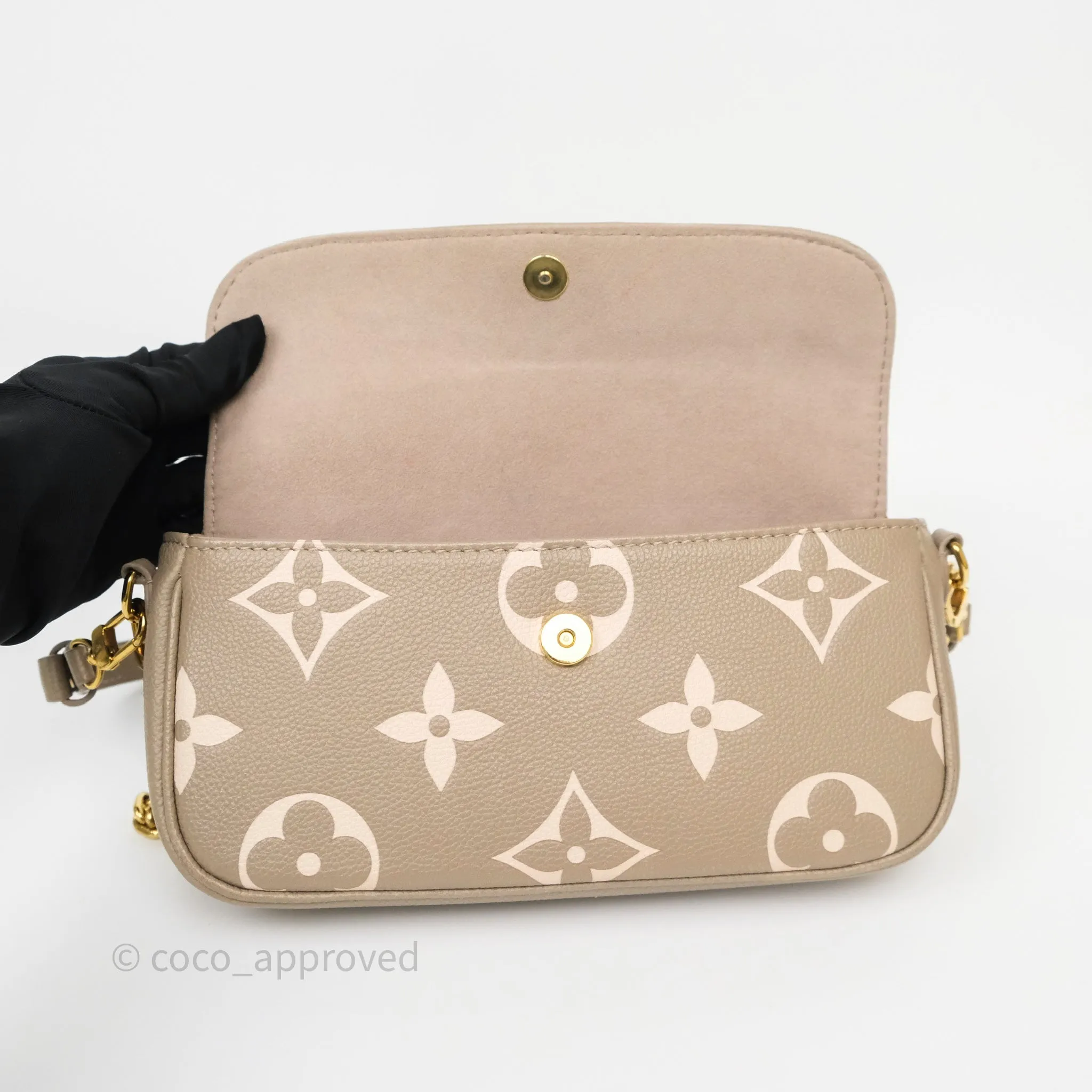 Louis Vuitton Ivy Wallet on Chain Monogram Empreinte Dove/Cream