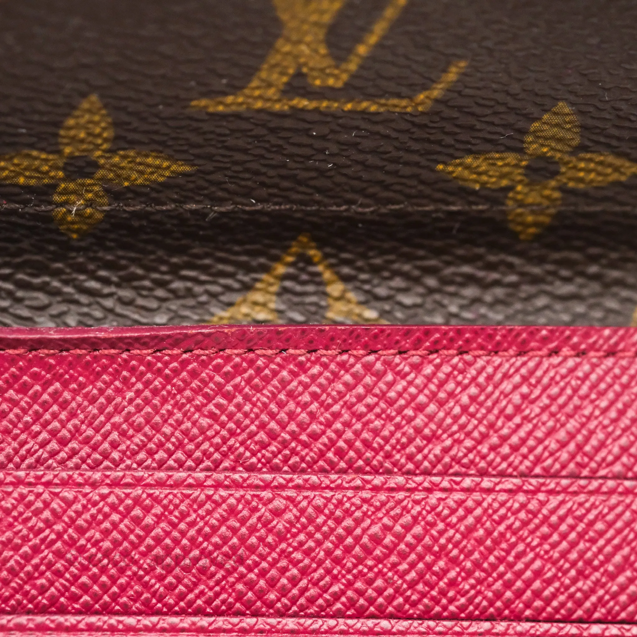 Louis Vuitton Josephine Wallet Monogram Canvas Fuchsia