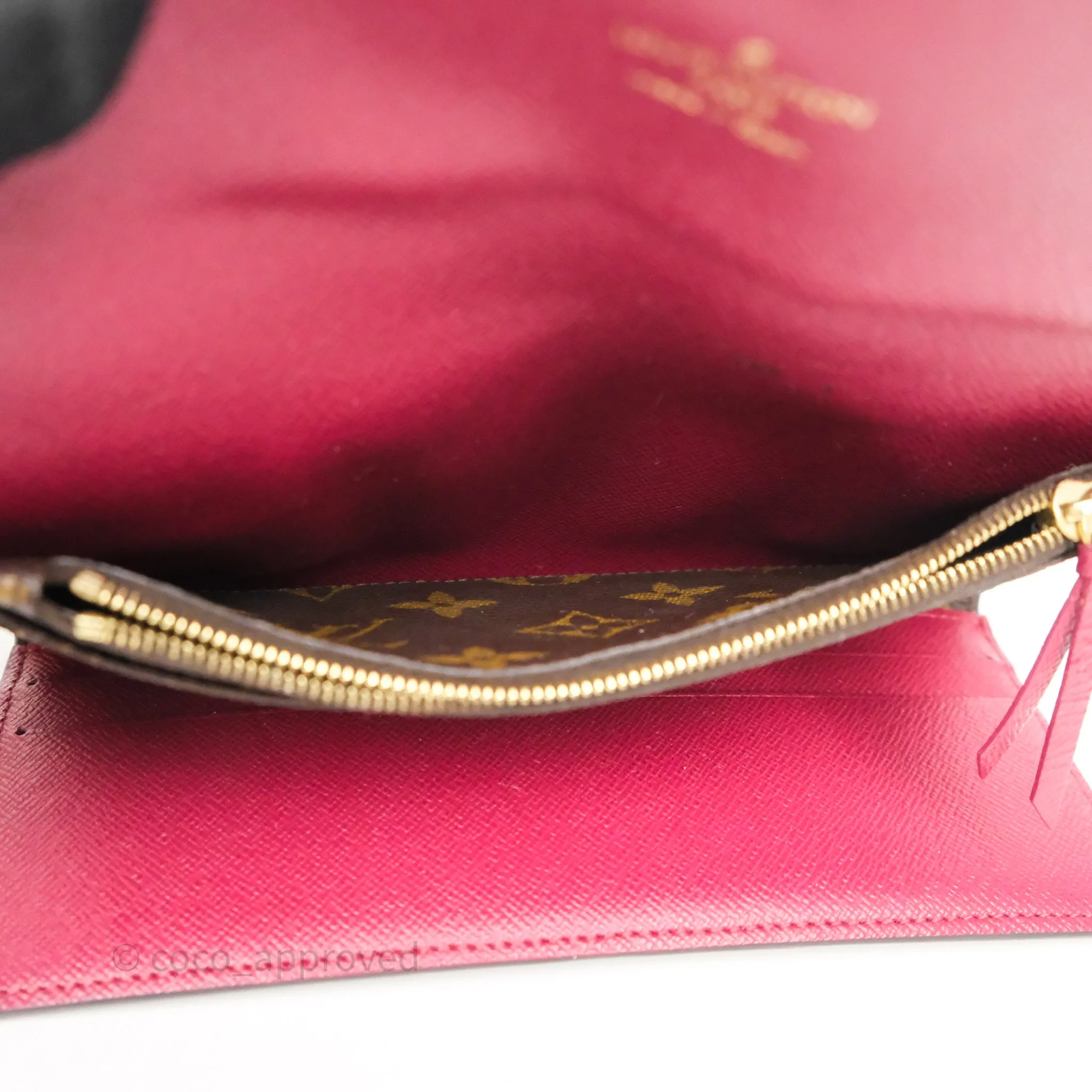 Louis Vuitton Josephine Wallet Monogram Canvas Fuchsia