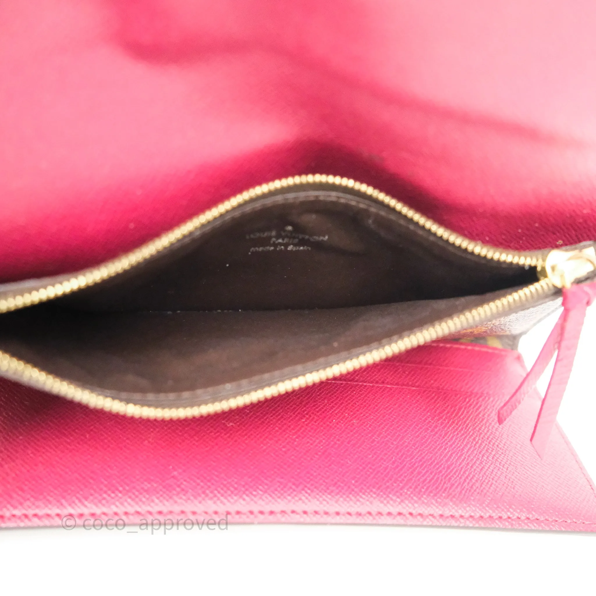Louis Vuitton Josephine Wallet Monogram Canvas Fuchsia
