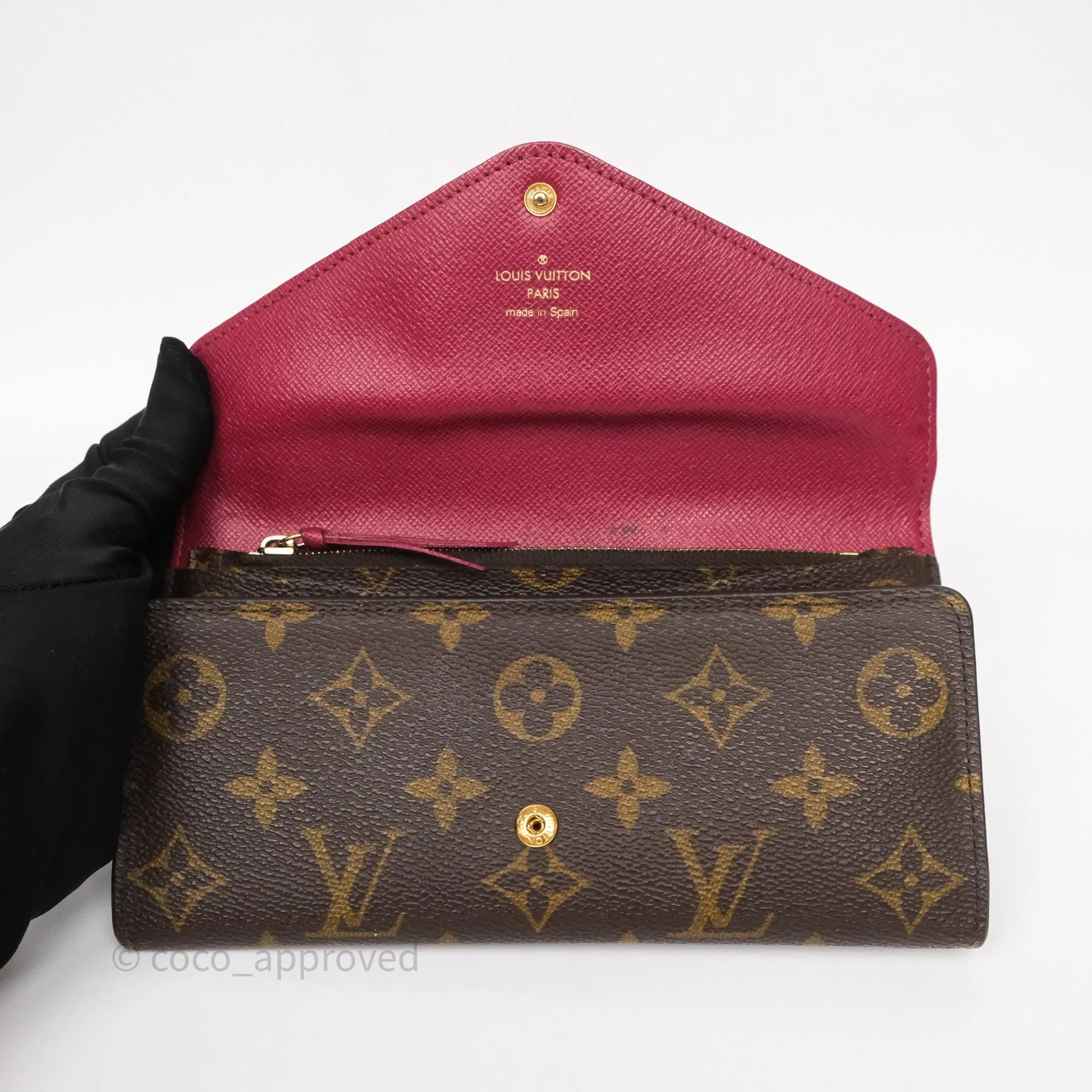 Louis Vuitton Josephine Wallet Monogram Canvas Fuchsia