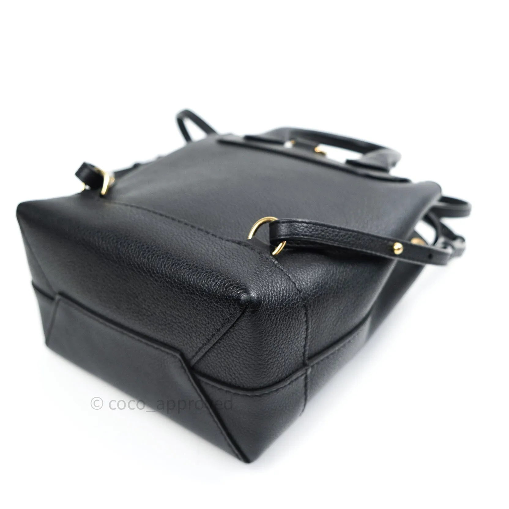 Louis Vuitton Lockme Mini Backpack Black Gold Hardware