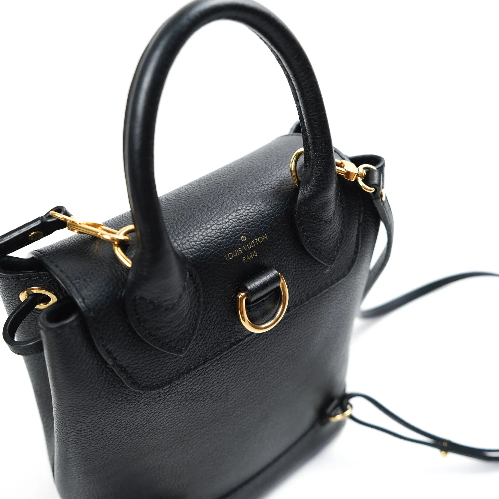 Louis Vuitton Lockme Mini Backpack Black Gold Hardware
