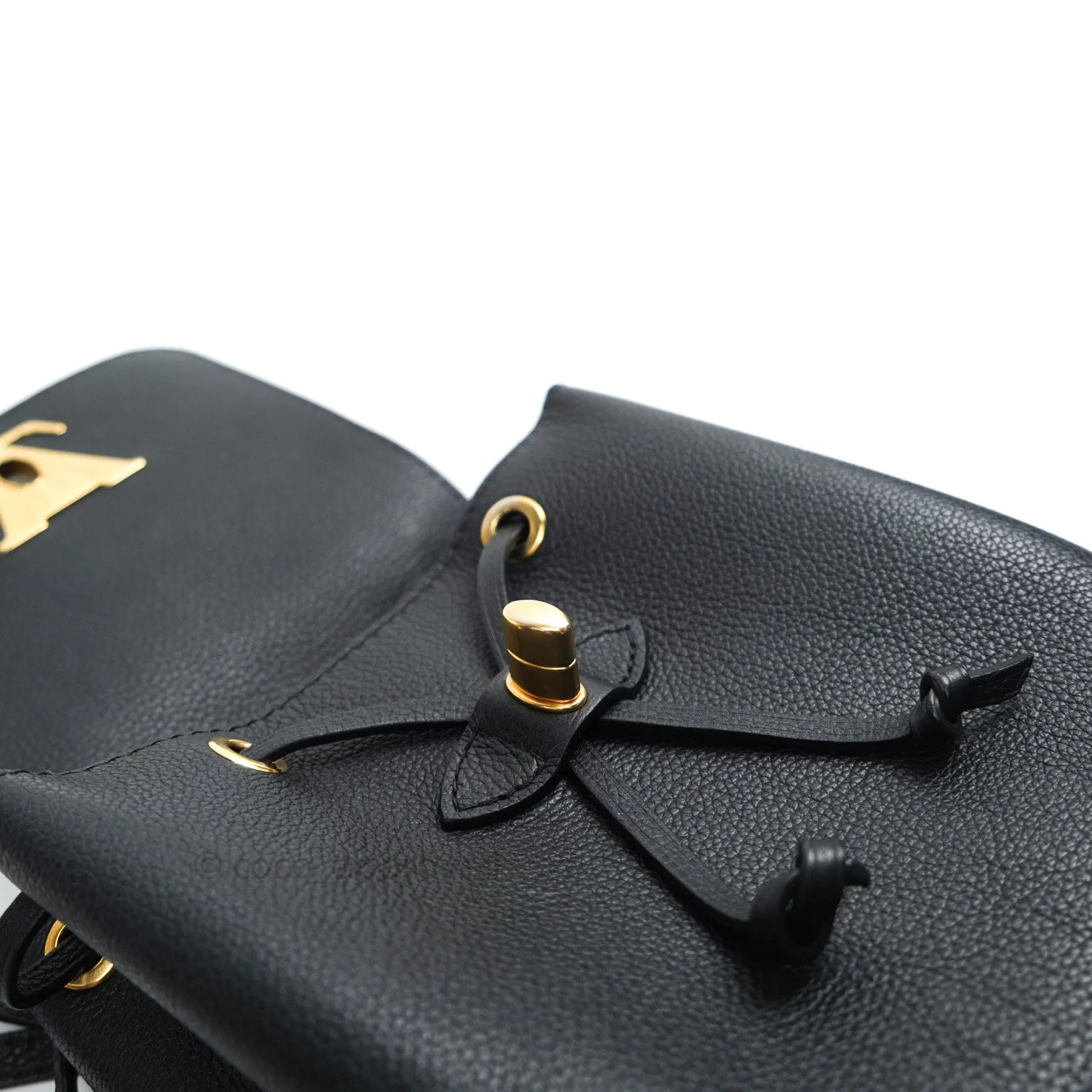 Louis Vuitton Lockme Mini Backpack Black Gold Hardware