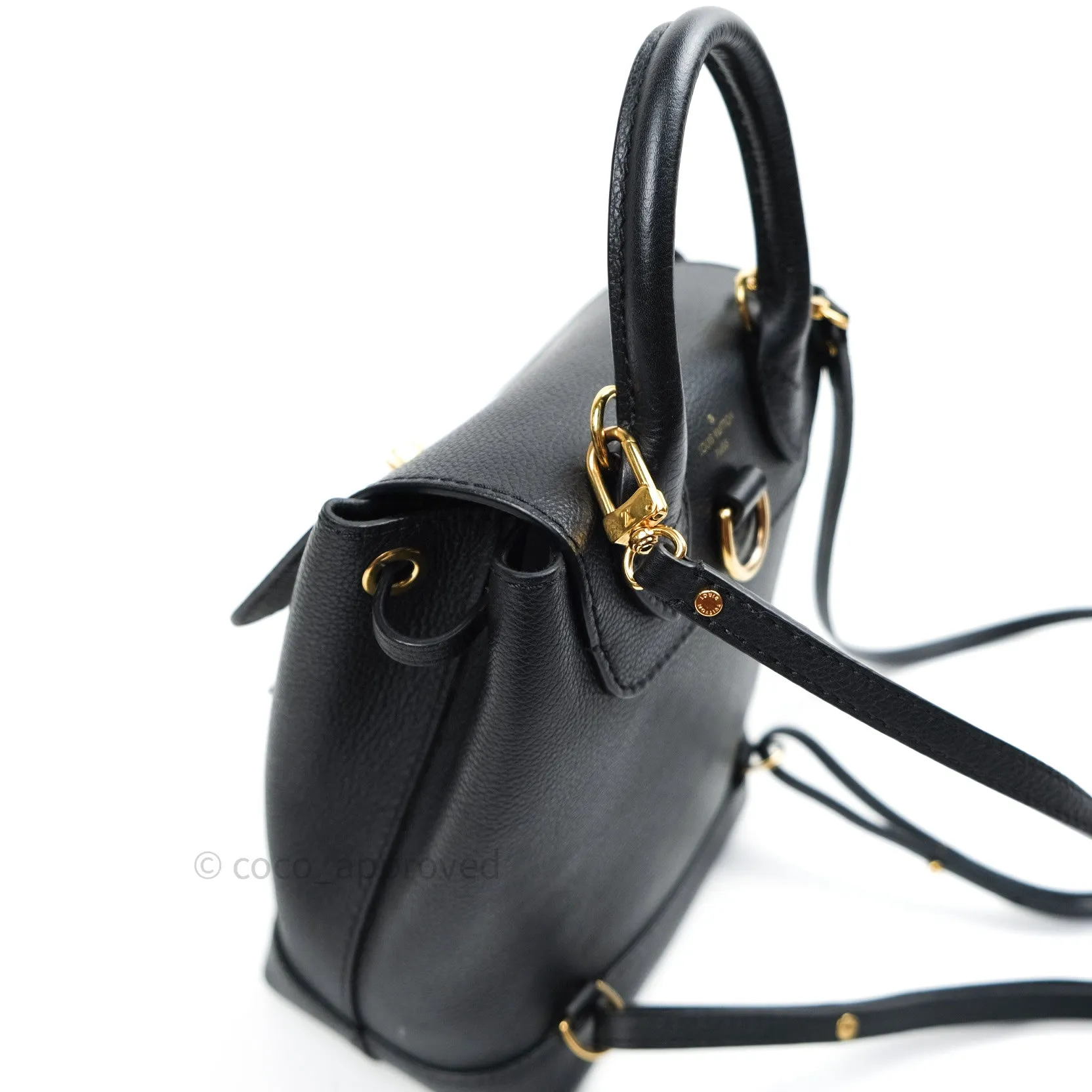Louis Vuitton Lockme Mini Backpack Black Gold Hardware