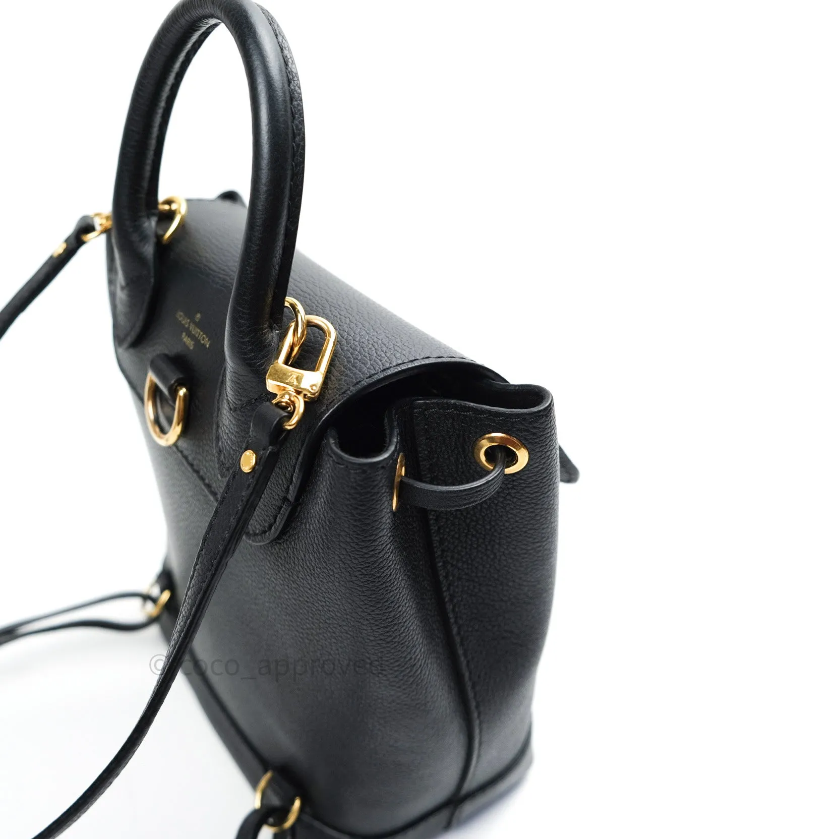 Louis Vuitton Lockme Mini Backpack Black Gold Hardware
