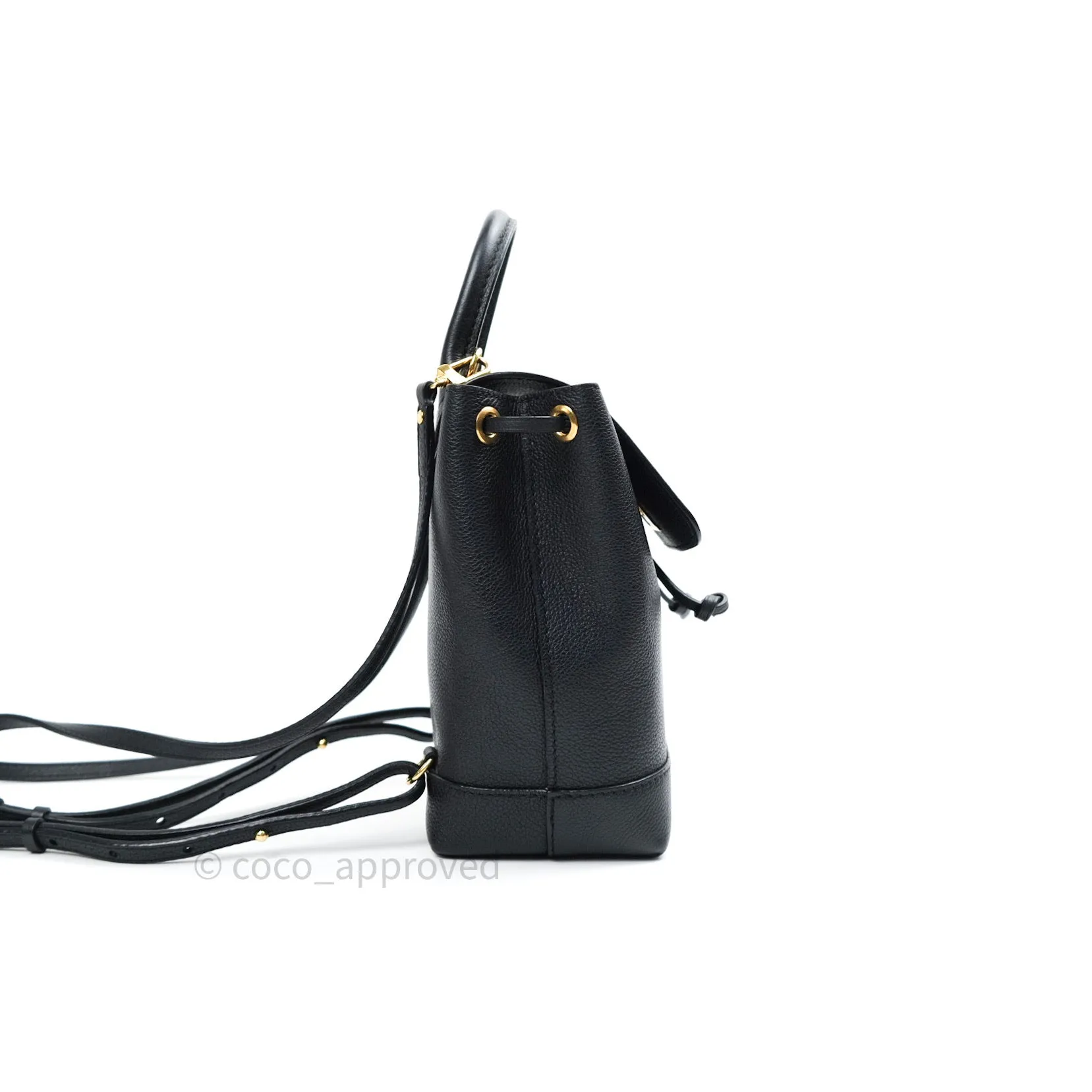 Louis Vuitton Lockme Mini Backpack Black Gold Hardware