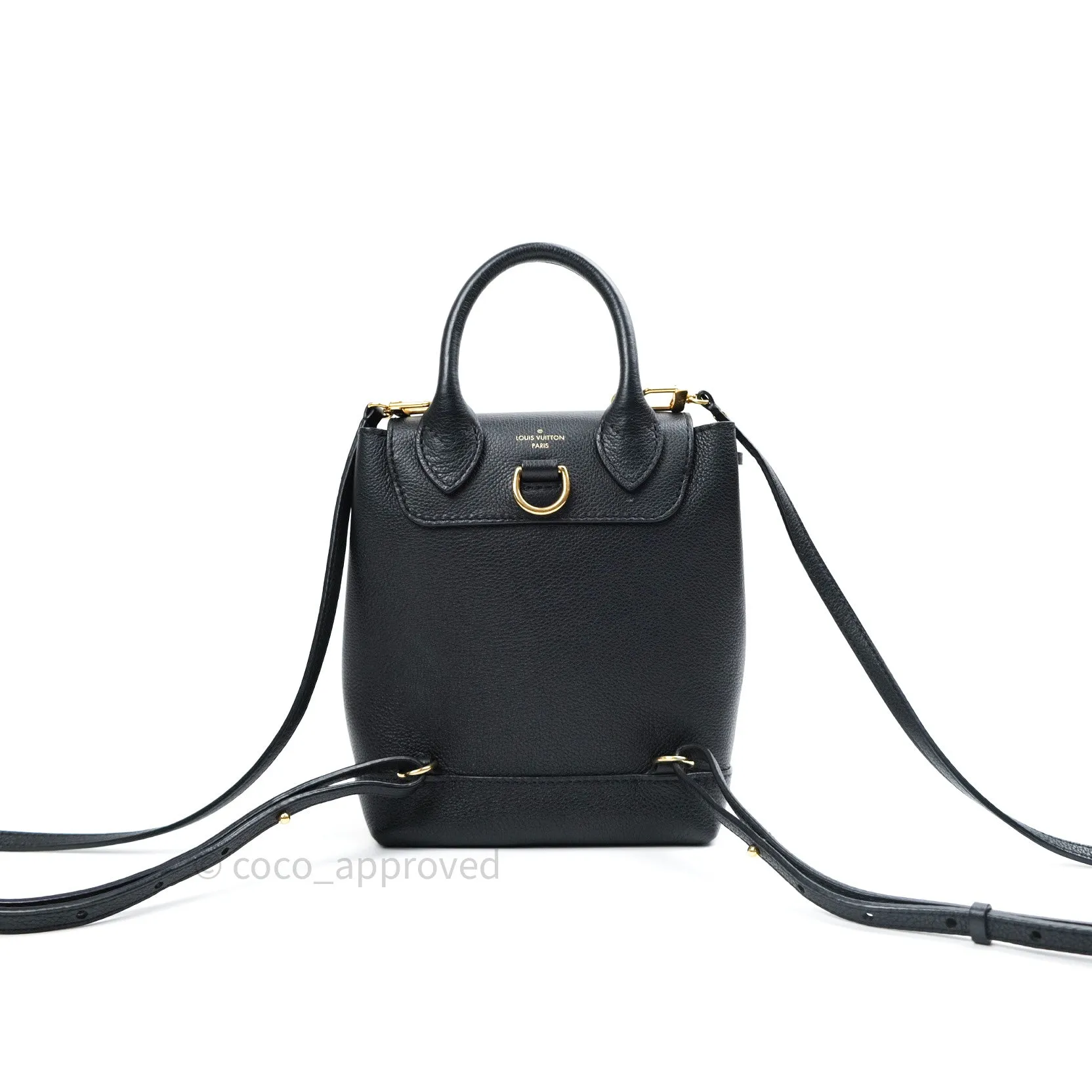 Louis Vuitton Lockme Mini Backpack Black Gold Hardware
