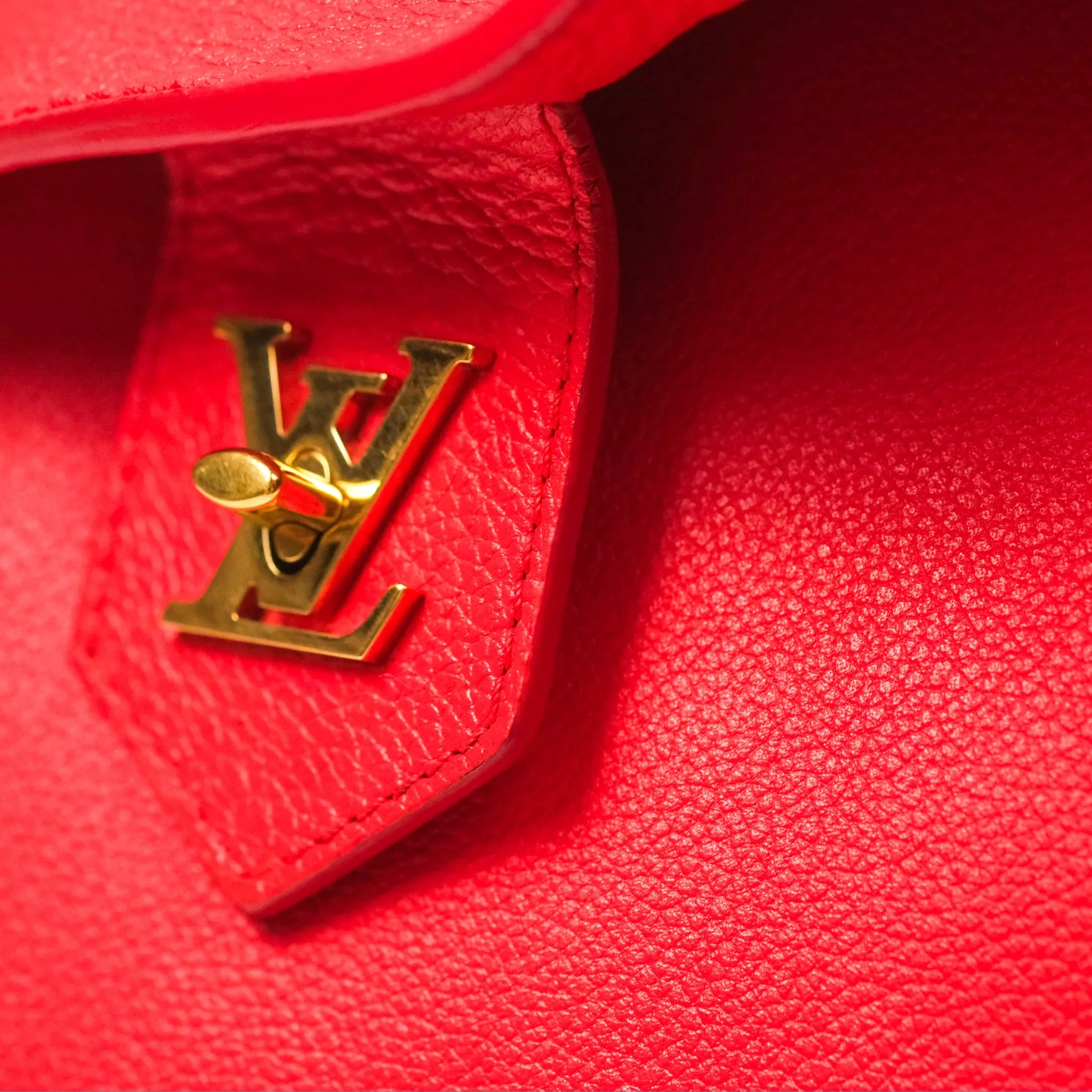 Louis Vuitton Lockme PM Red Grained Calfskin