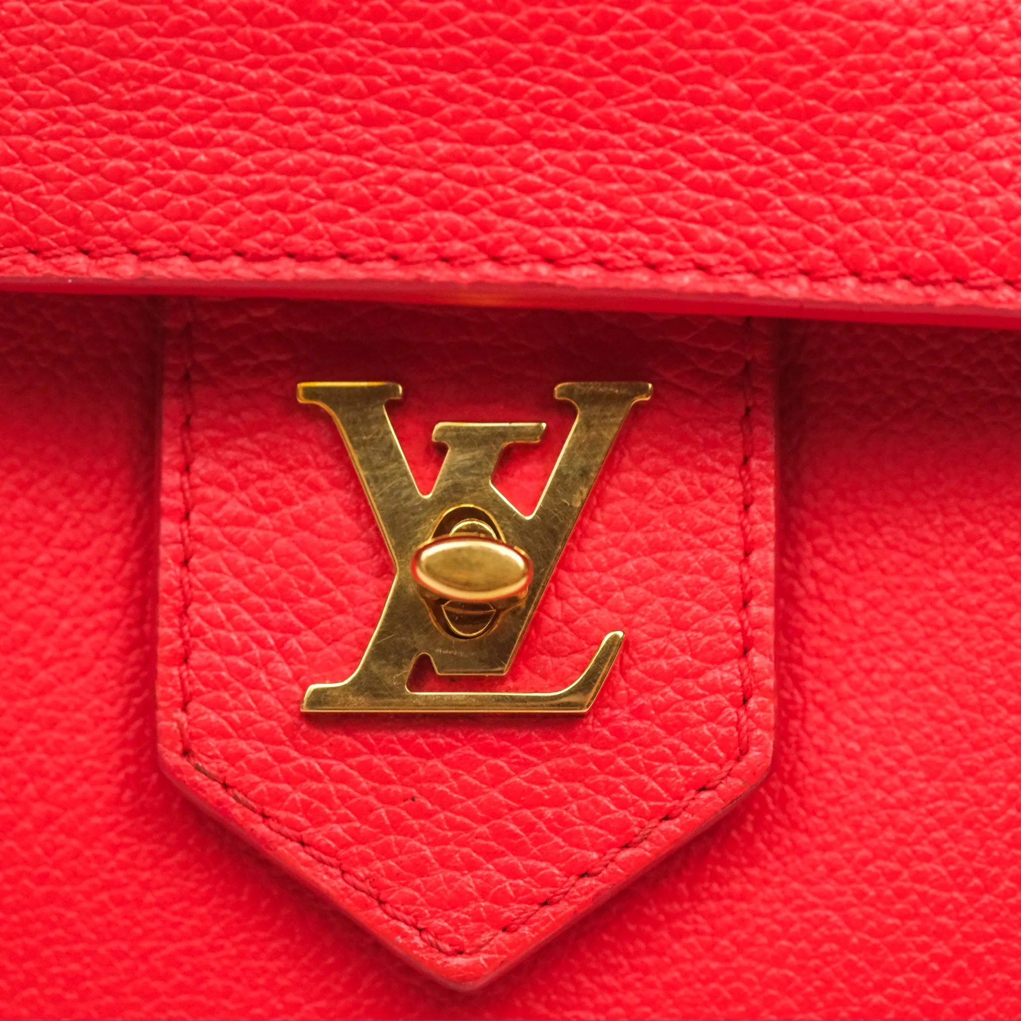 Louis Vuitton Lockme PM Red Grained Calfskin