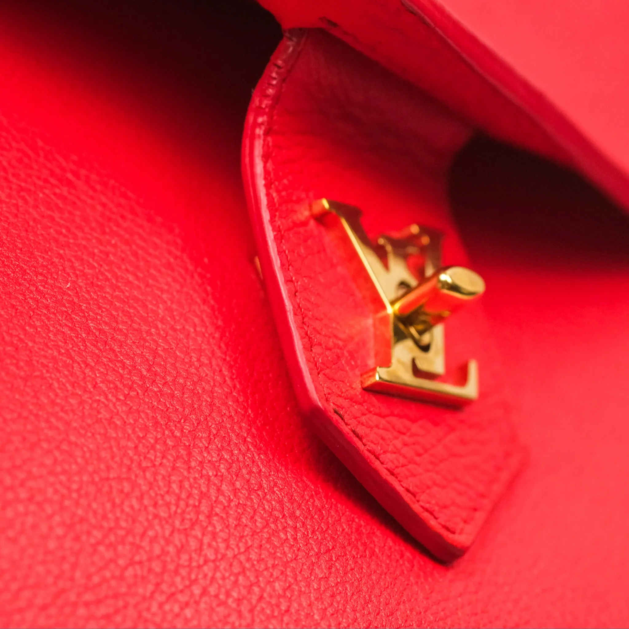 Louis Vuitton Lockme PM Red Grained Calfskin