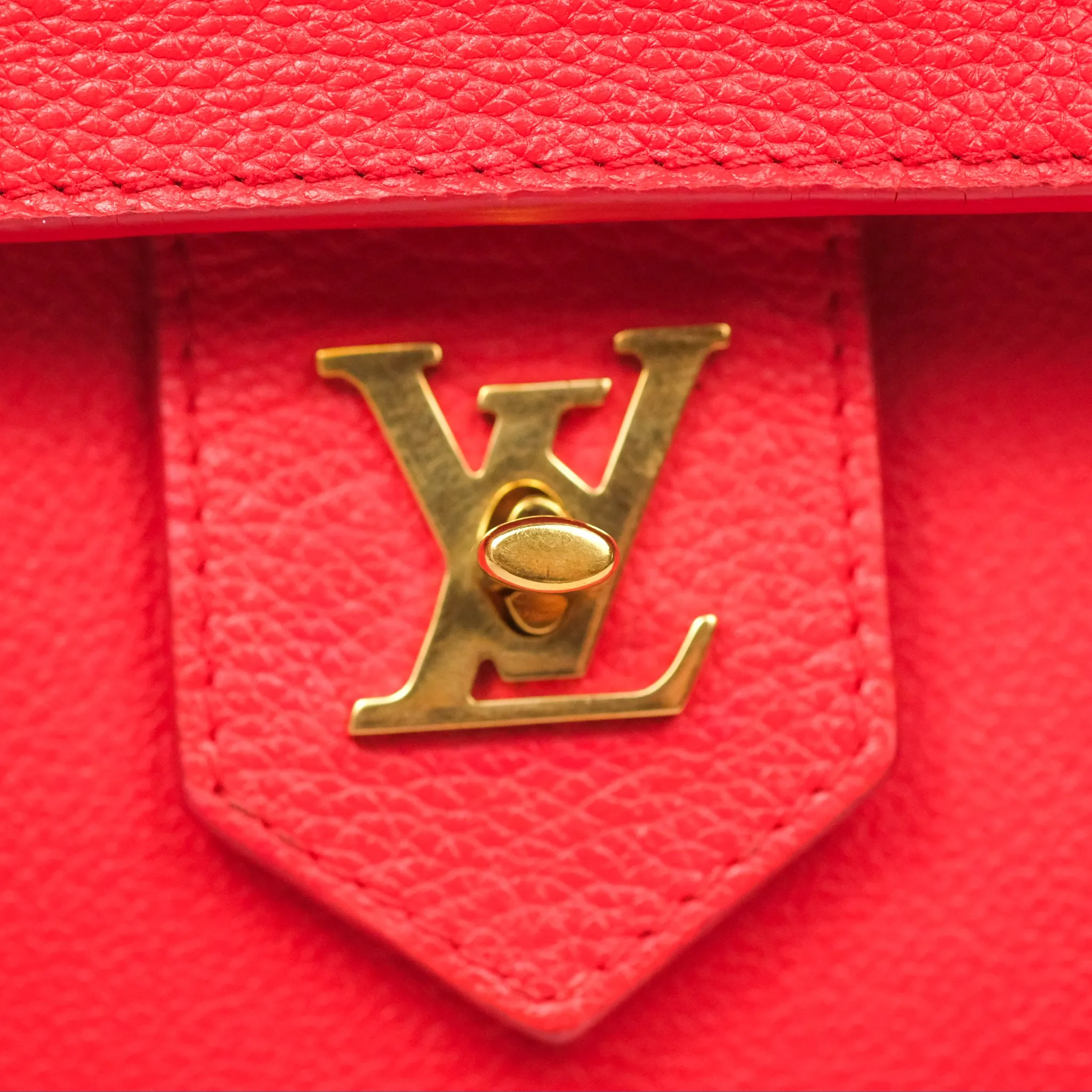 Louis Vuitton Lockme PM Red Grained Calfskin