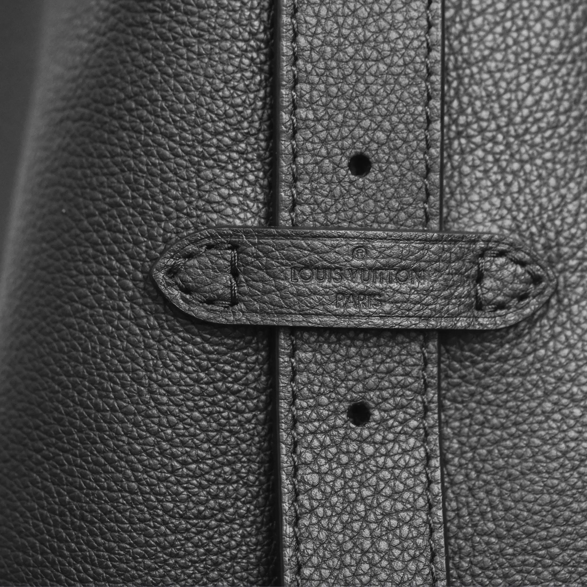 Louis Vuitton Low Key Hobo MM Black Grained Calfskin