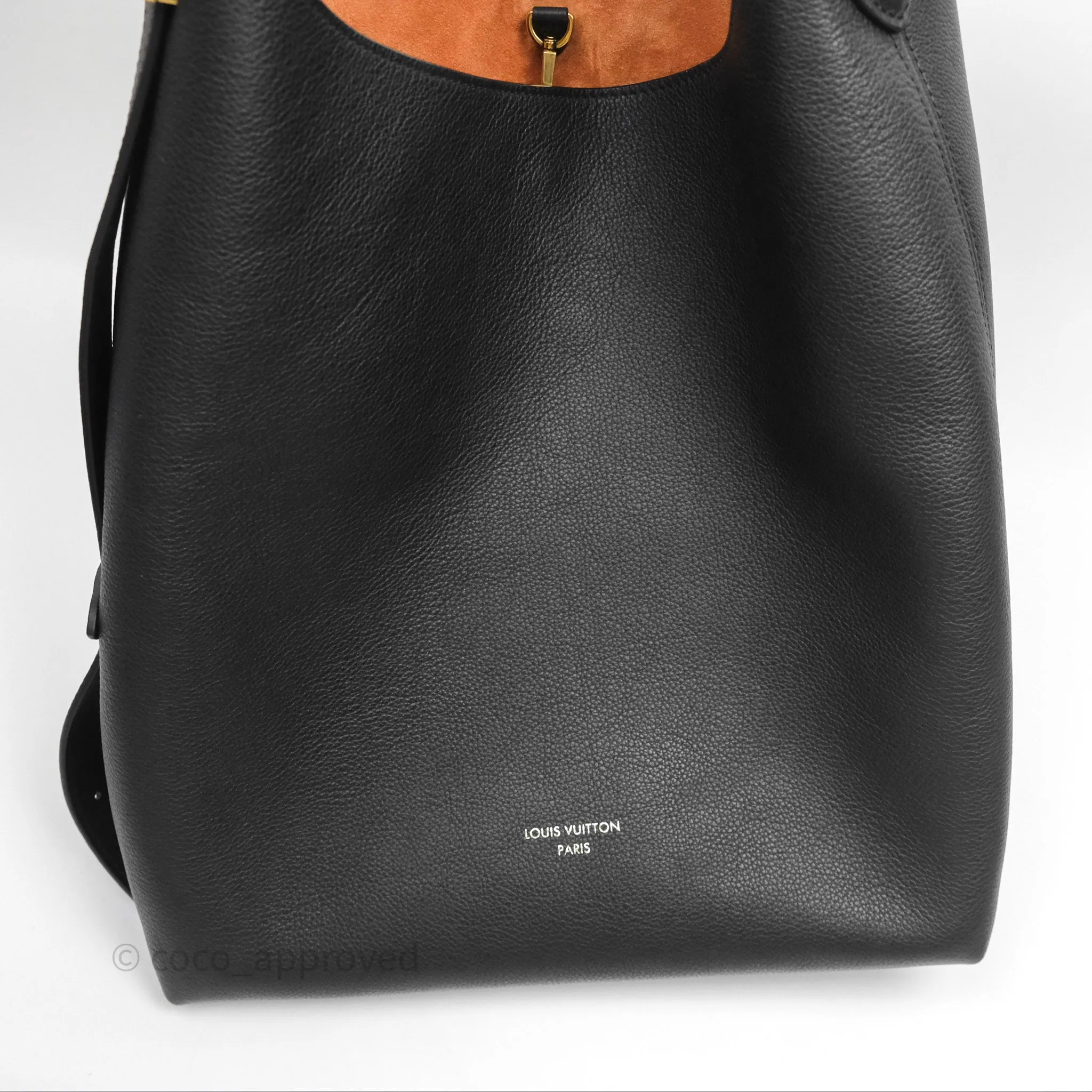 Louis Vuitton Low Key Hobo MM Black Grained Calfskin