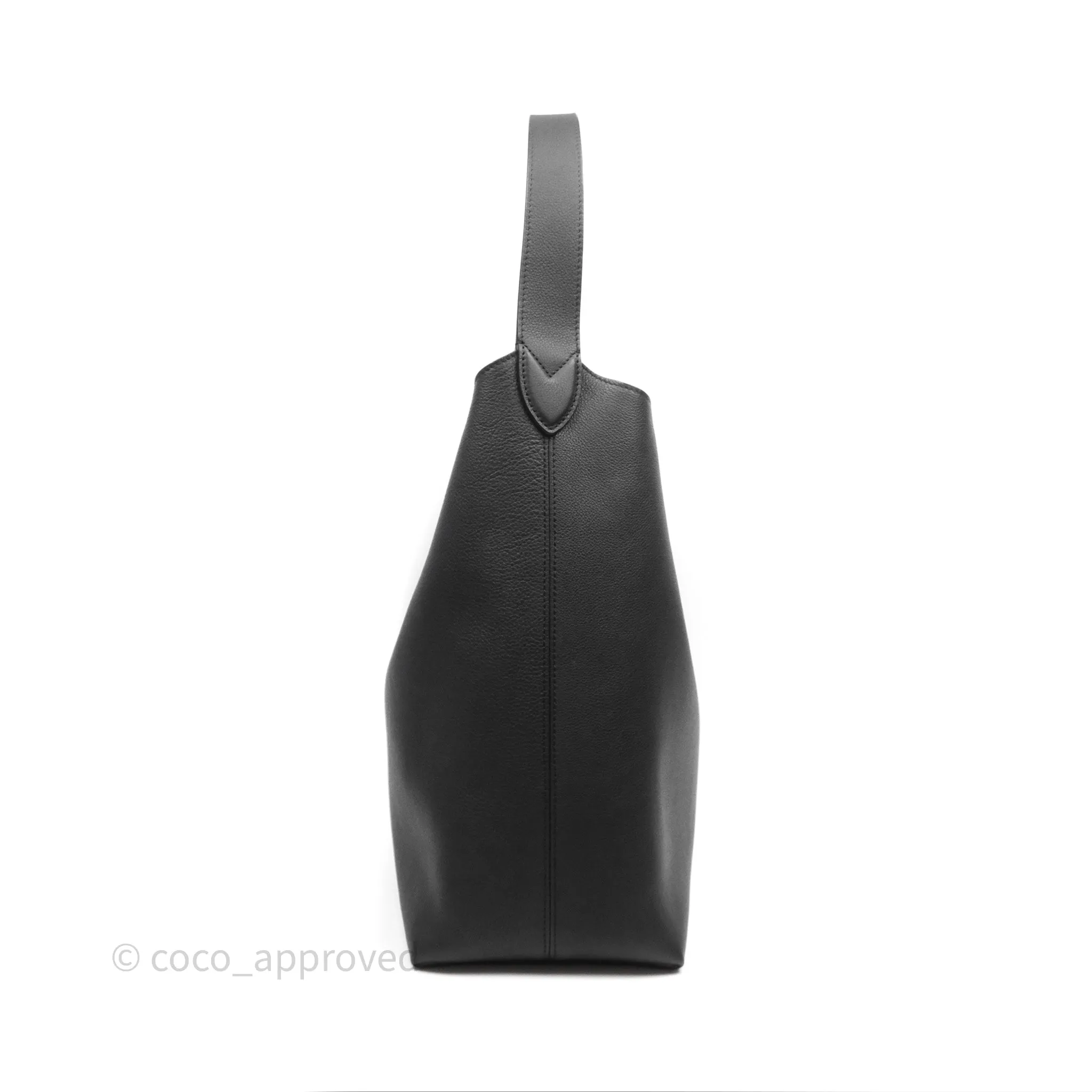 Louis Vuitton Low Key Hobo MM Black Grained Calfskin