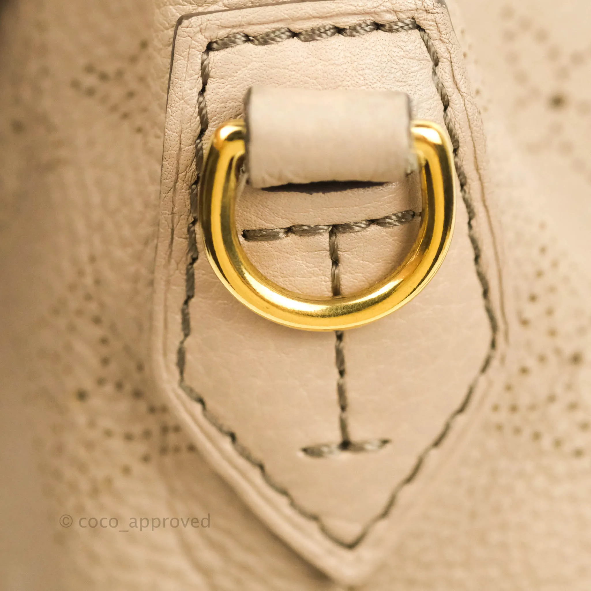 Louis Vuitton Mahina Selene MM Bag Monogram Taupe Calfskin