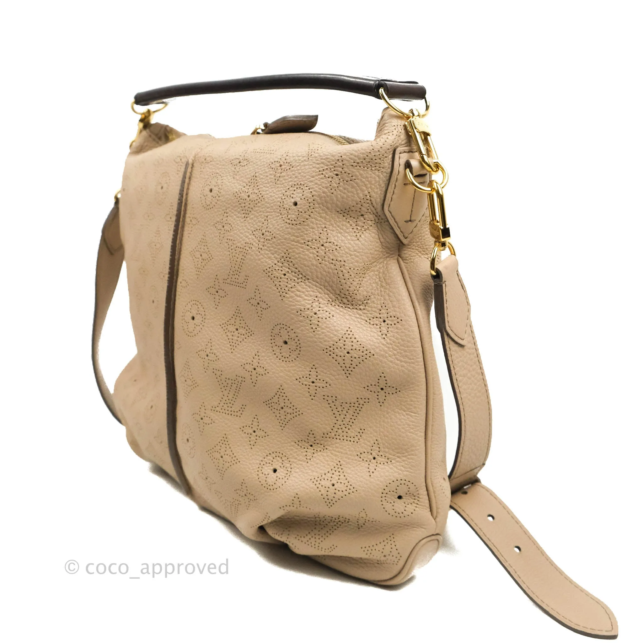 Louis Vuitton Mahina Selene MM Bag Monogram Taupe Calfskin