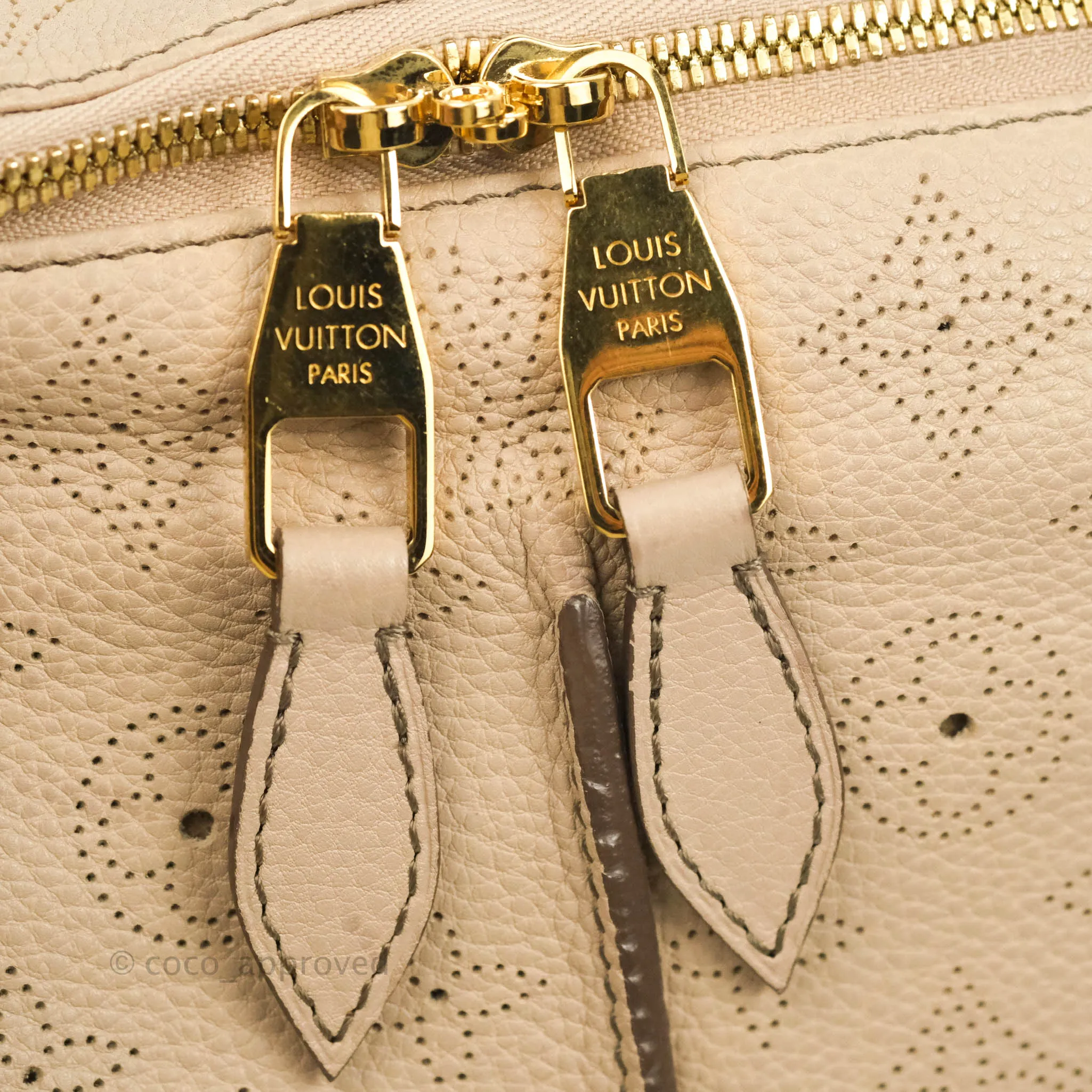 Louis Vuitton Mahina Selene MM Bag Monogram Taupe Calfskin