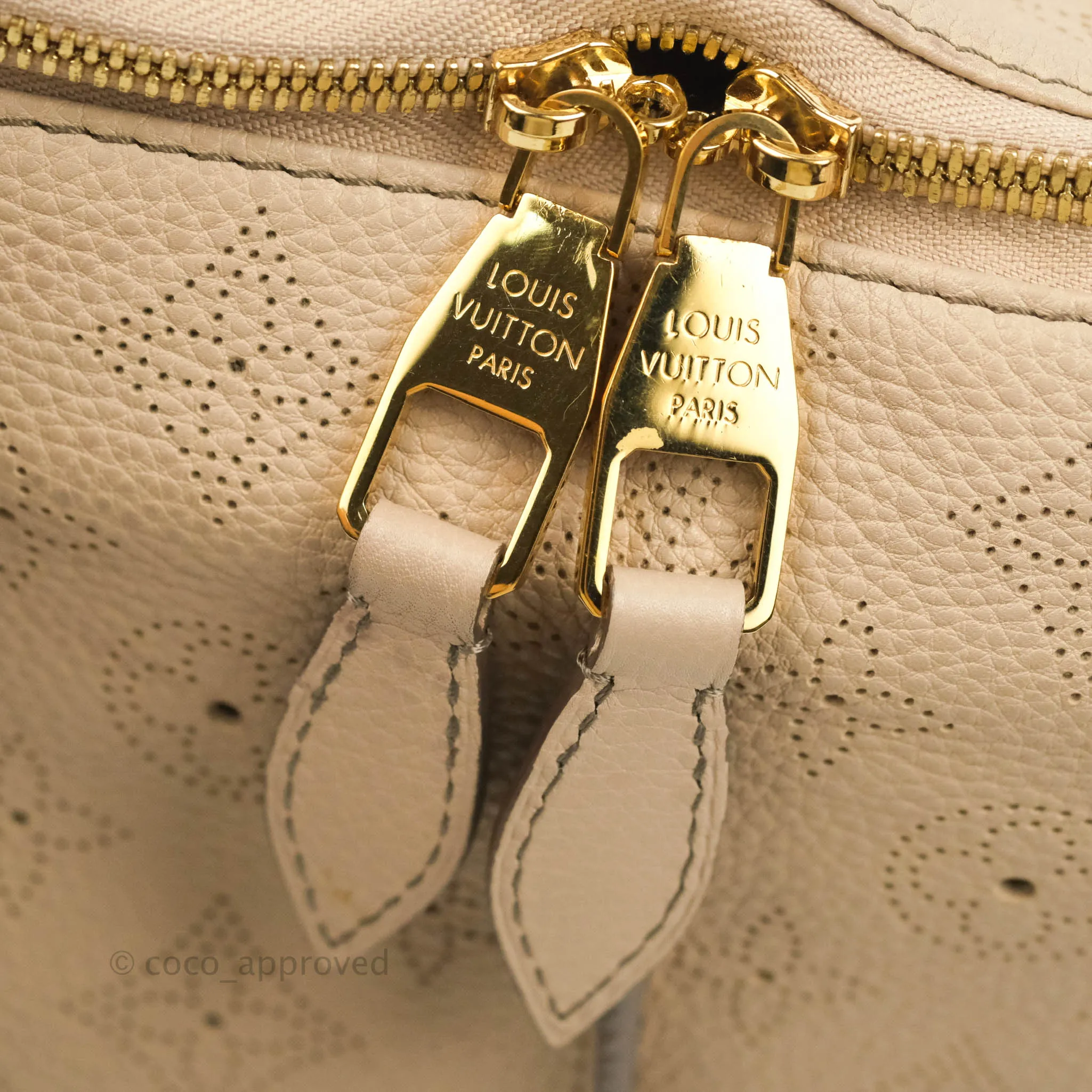 Louis Vuitton Mahina Selene MM Bag Monogram Taupe Calfskin