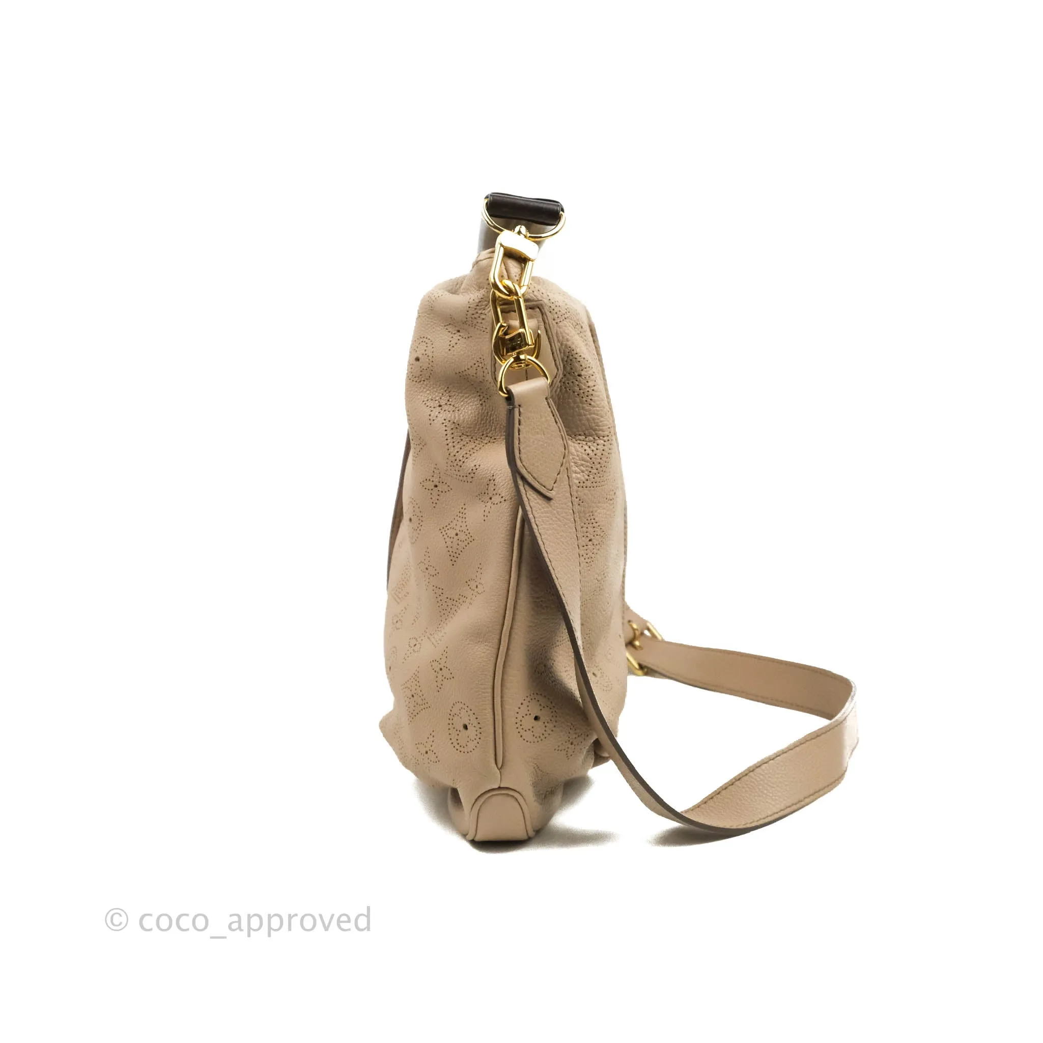 Louis Vuitton Mahina Selene MM Bag Monogram Taupe Calfskin
