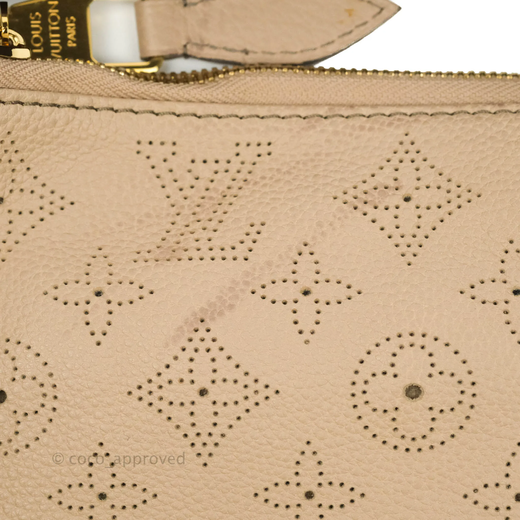 Louis Vuitton Mahina Selene MM Bag Monogram Taupe Calfskin