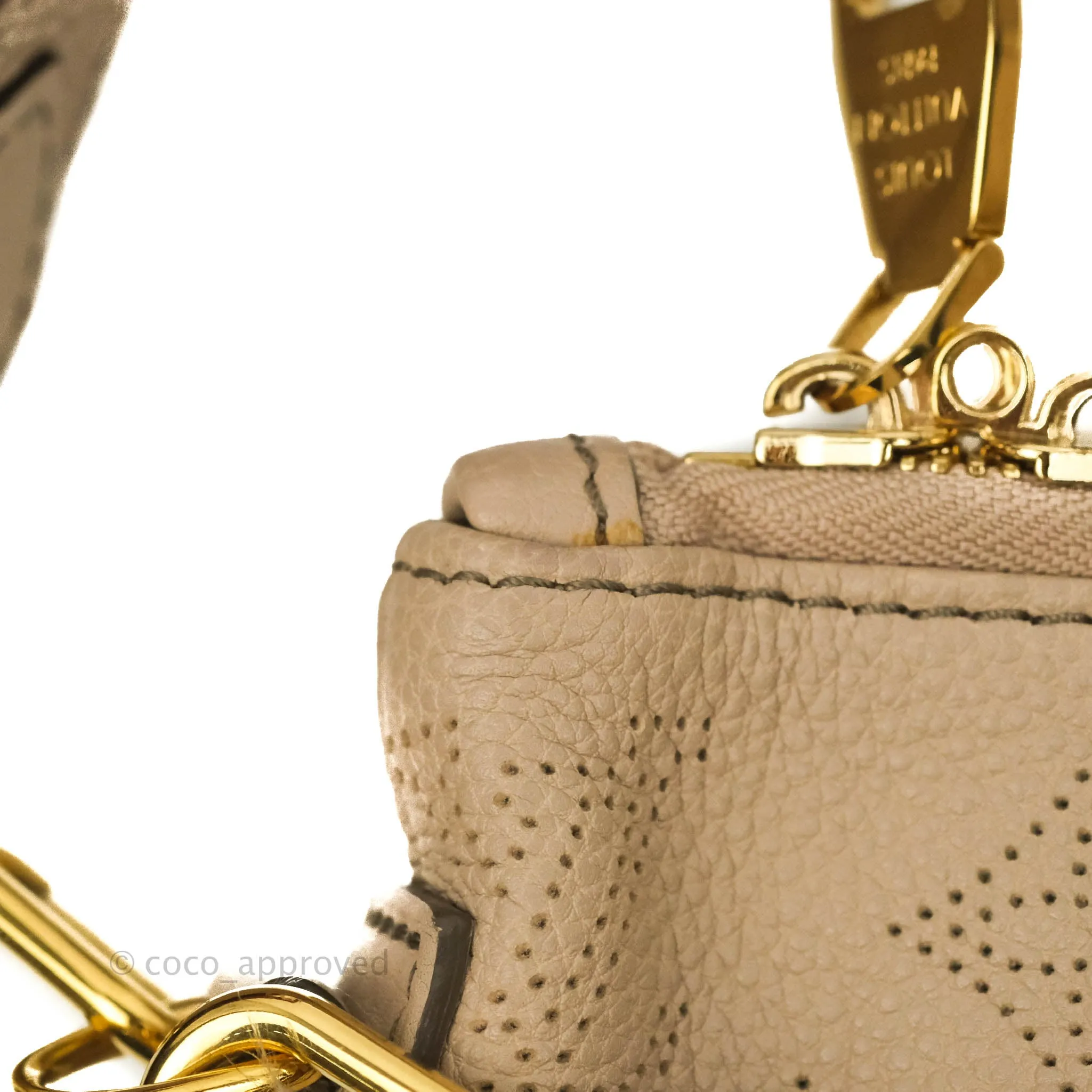 Louis Vuitton Mahina Selene MM Bag Monogram Taupe Calfskin