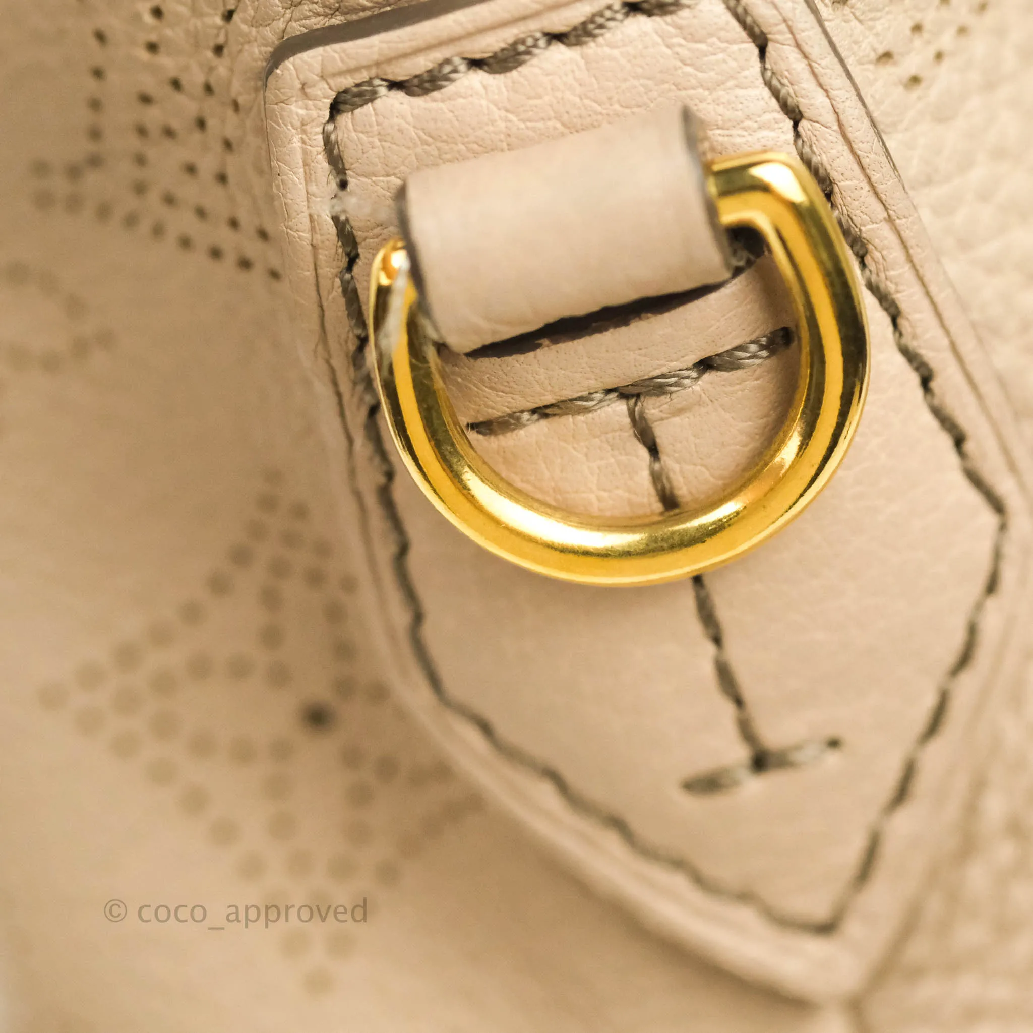 Louis Vuitton Mahina Selene MM Bag Monogram Taupe Calfskin