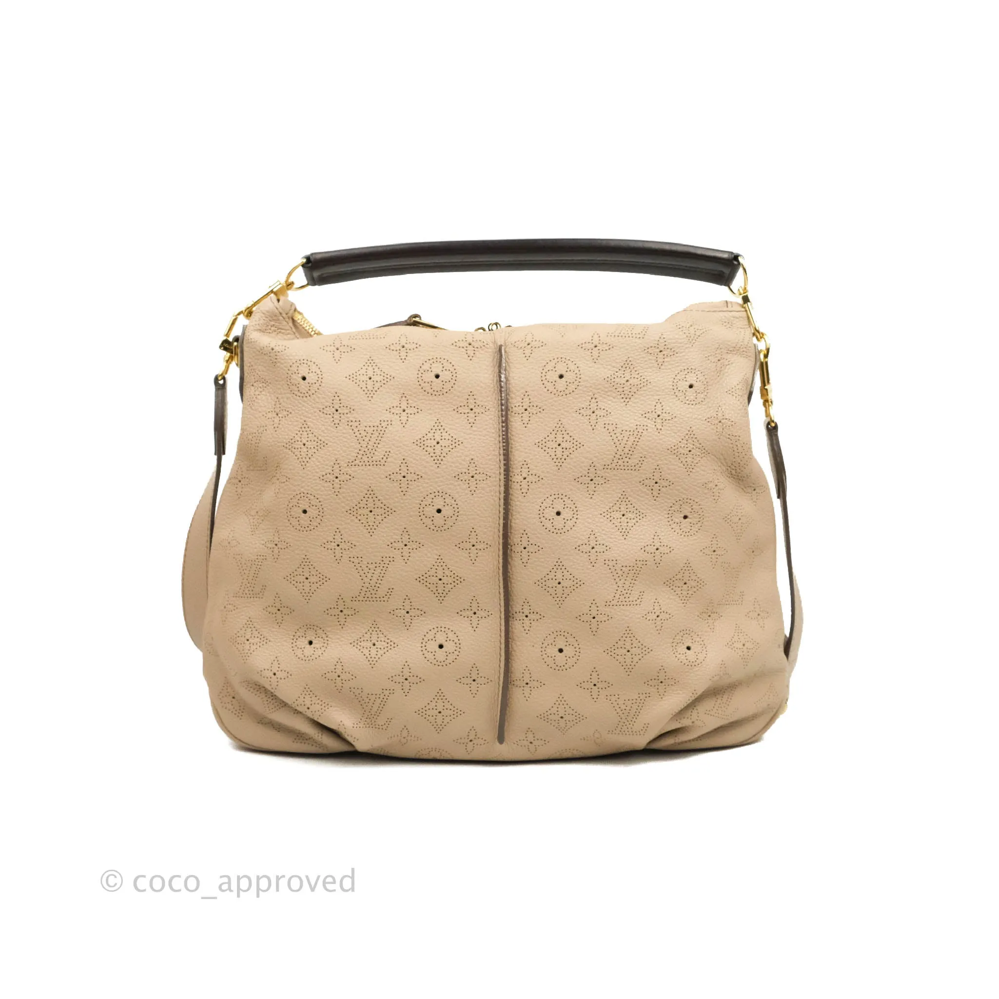 Louis Vuitton Mahina Selene MM Bag Monogram Taupe Calfskin