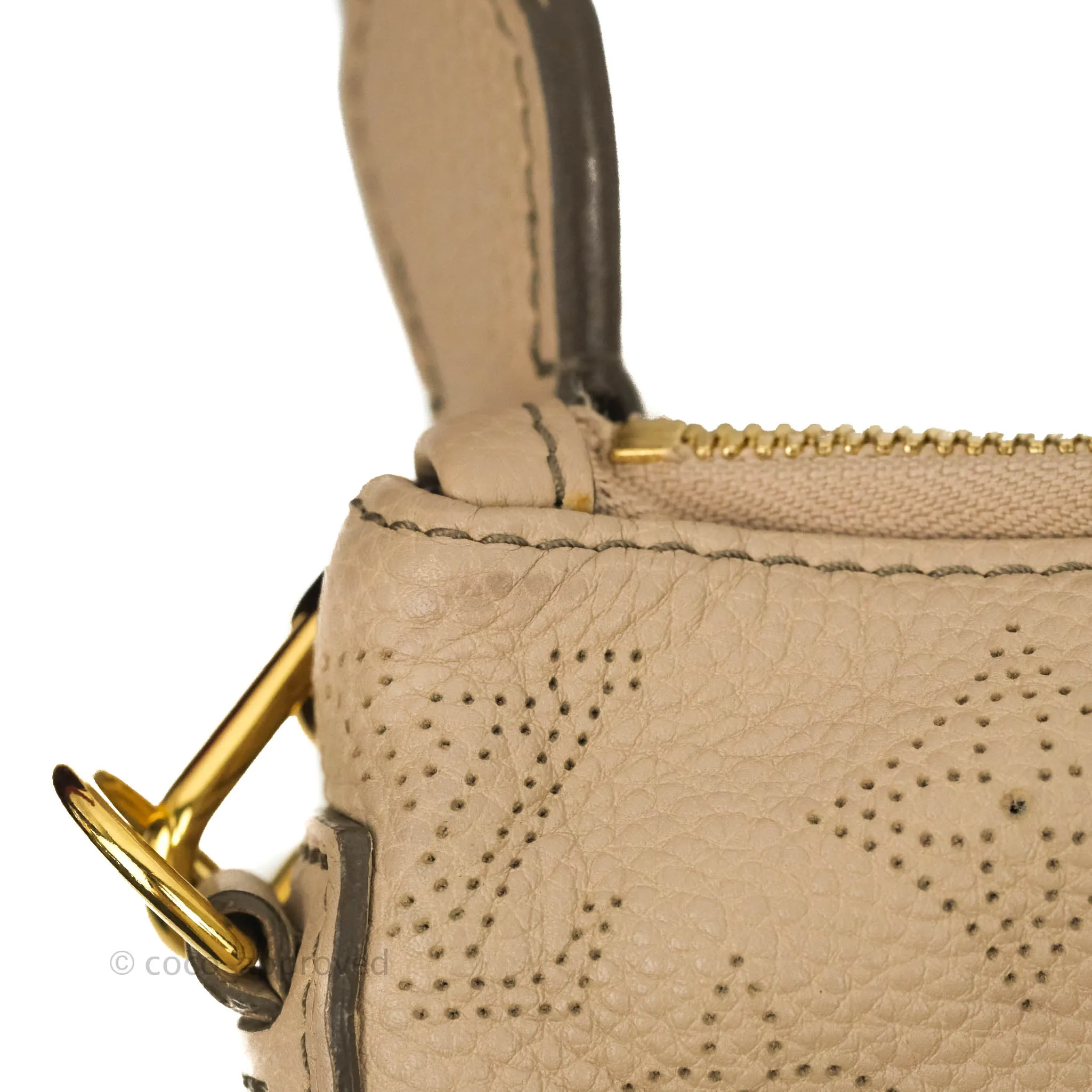 Louis Vuitton Mahina Selene MM Bag Monogram Taupe Calfskin
