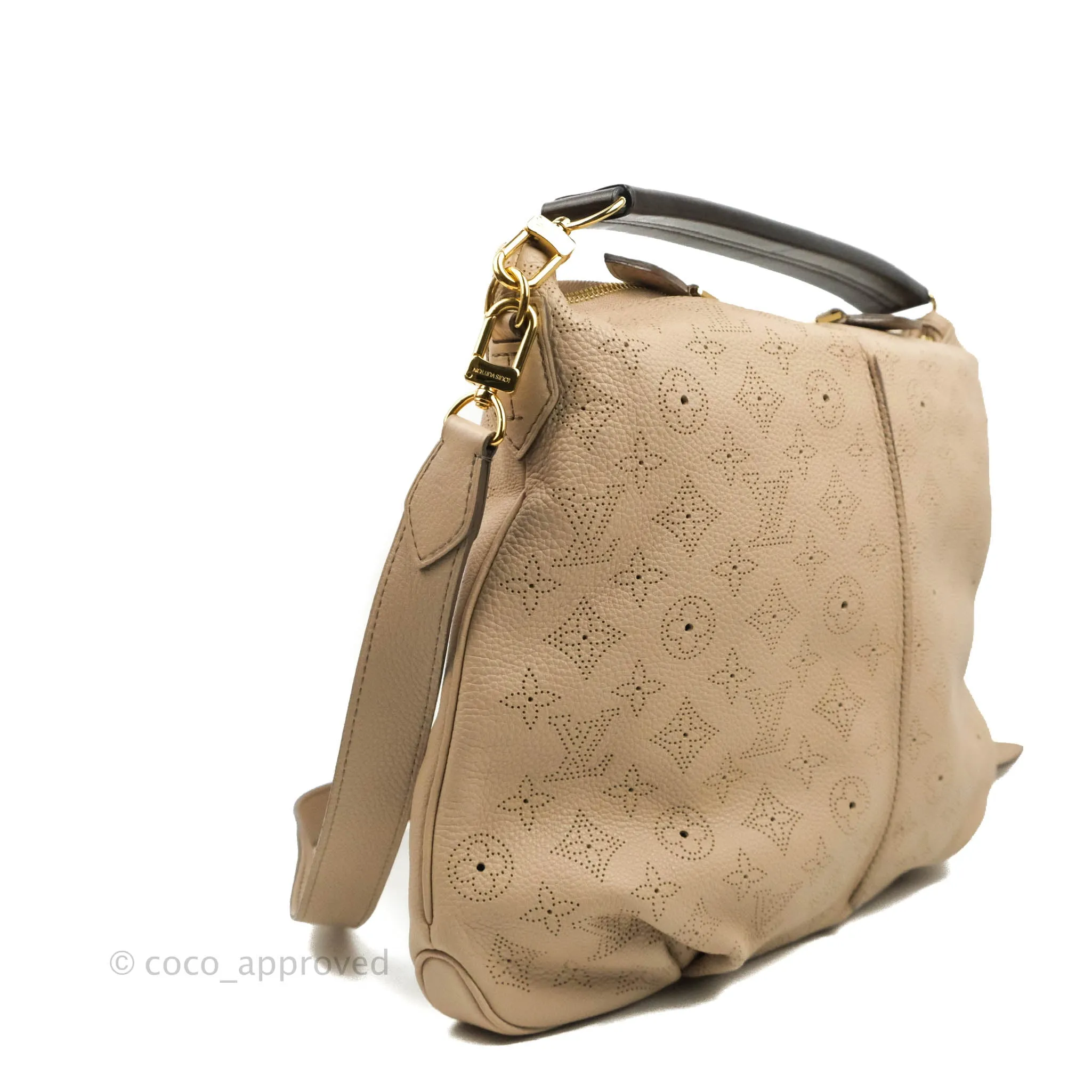 Louis Vuitton Mahina Selene MM Bag Monogram Taupe Calfskin