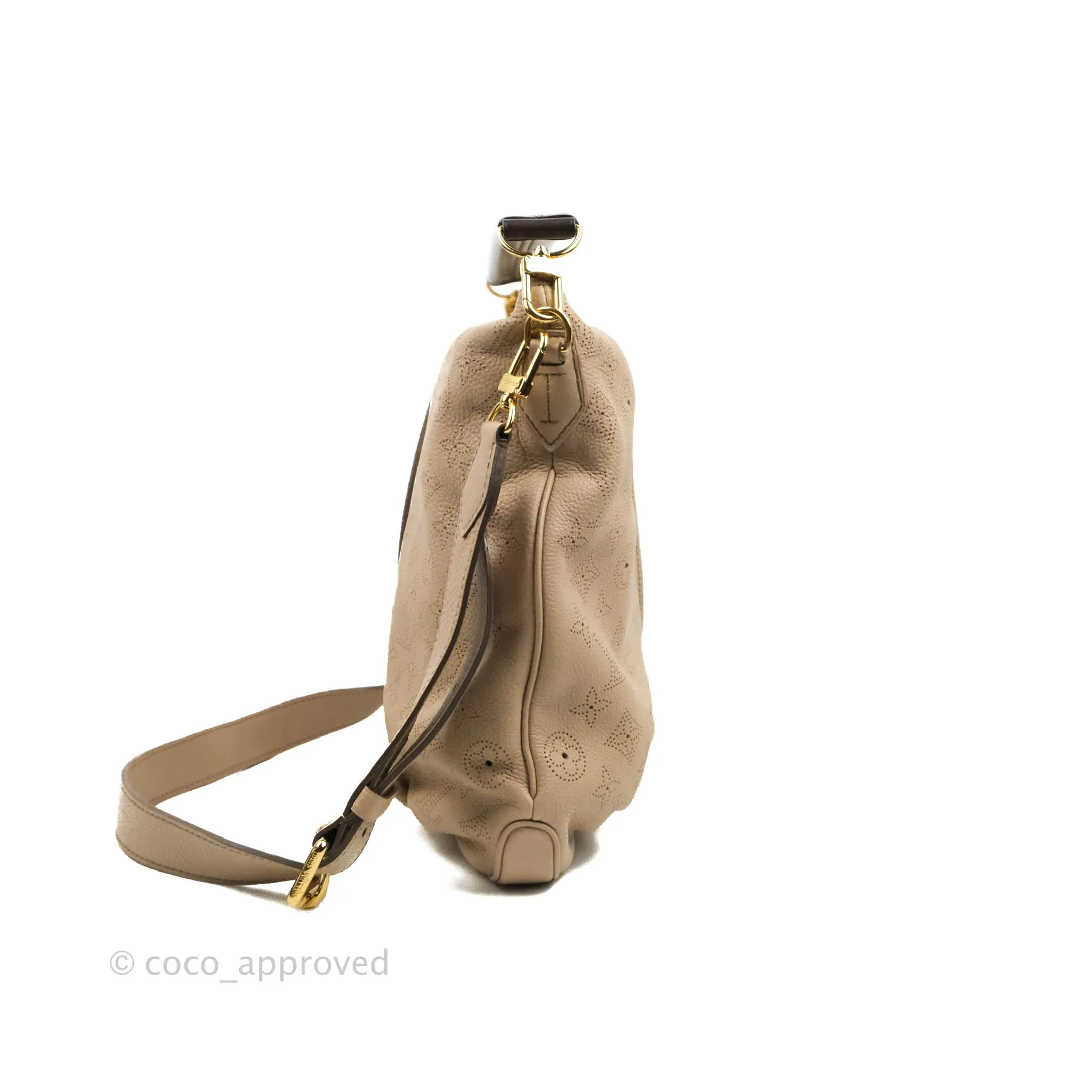 Louis Vuitton Mahina Selene MM Bag Monogram Taupe Calfskin