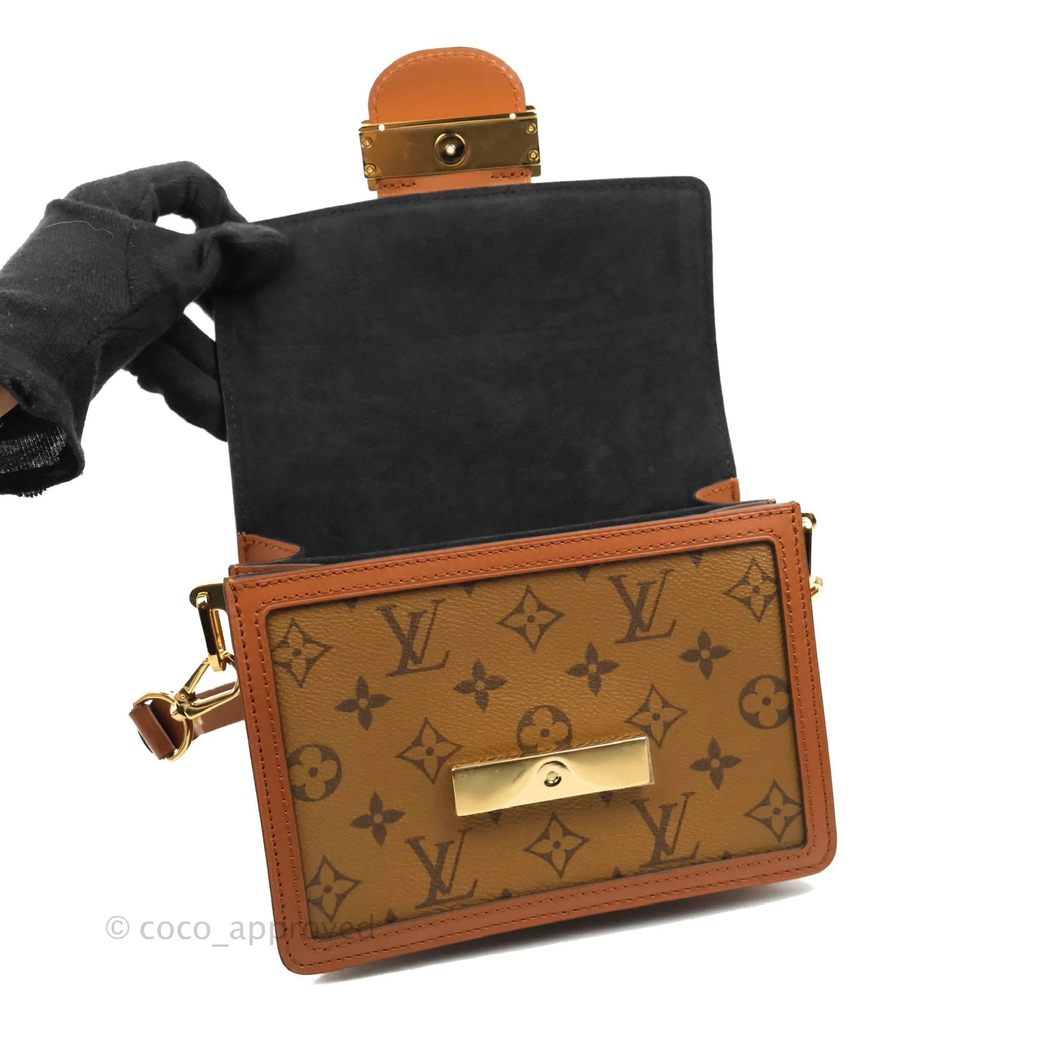 Louis Vuitton Mini Dauphine Monogram Tan Calfskin