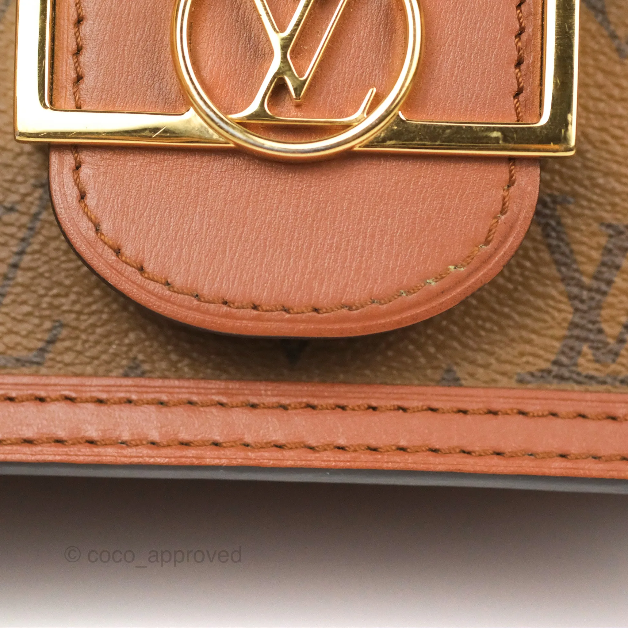 Louis Vuitton Mini Dauphine Monogram Tan Calfskin