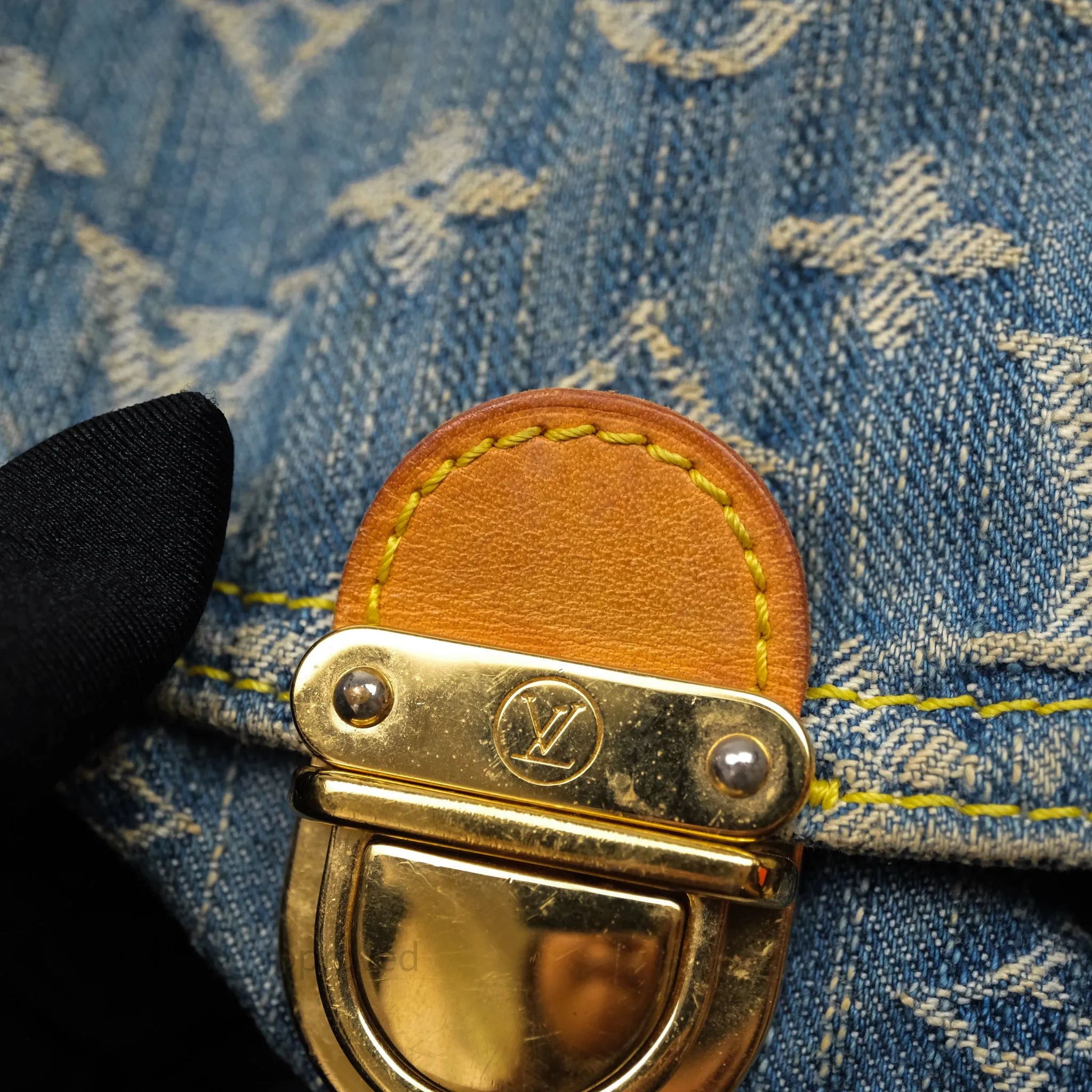 Louis Vuitton Mini Pleaty bag Denim Monogram Gold Hardware