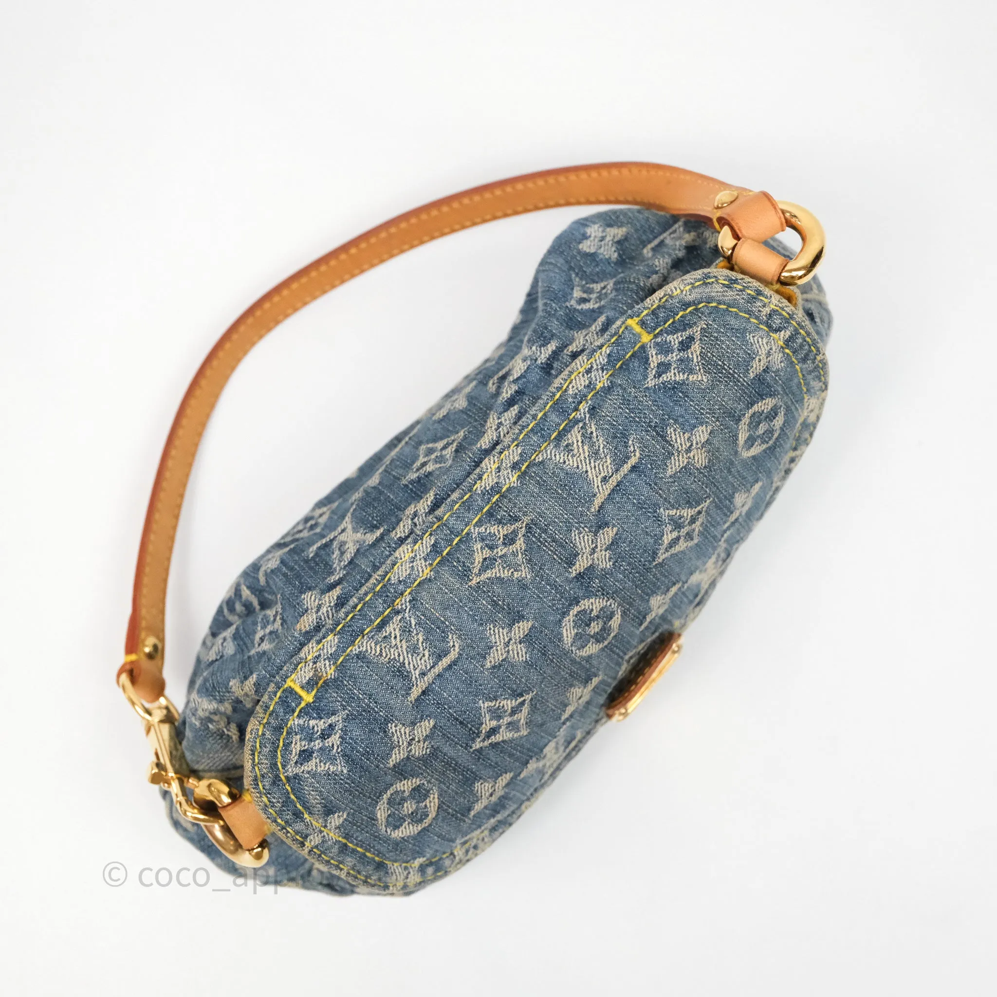 Louis Vuitton Mini Pleaty bag Denim Monogram Gold Hardware