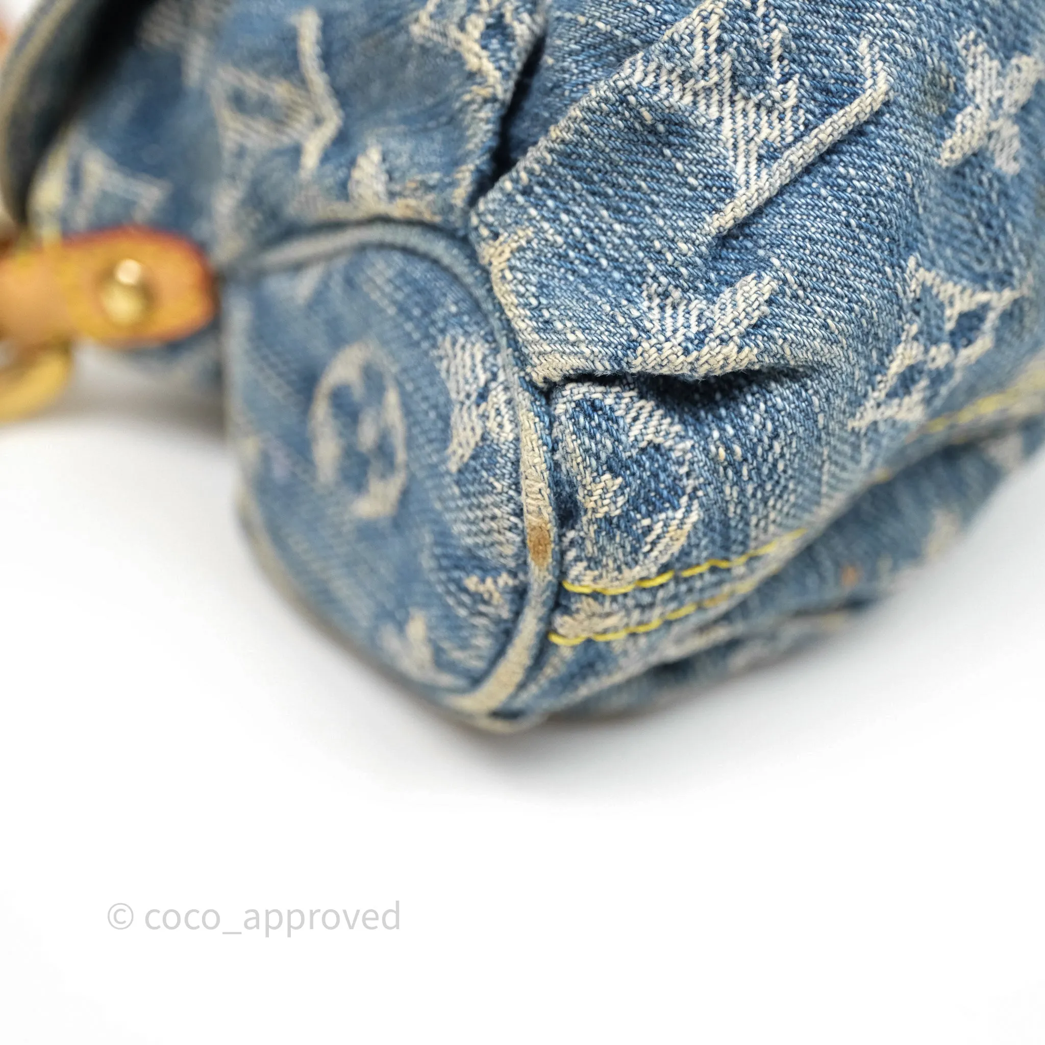 Louis Vuitton Mini Pleaty bag Denim Monogram Gold Hardware