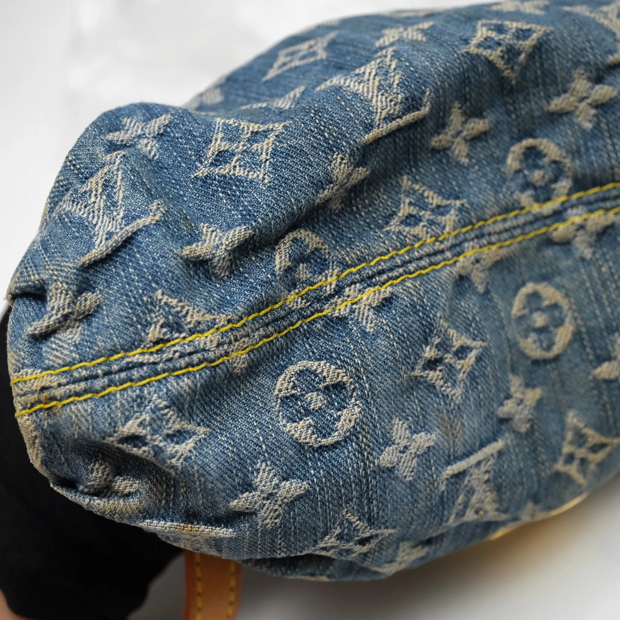 Louis Vuitton Mini Pleaty bag Denim Monogram Gold Hardware