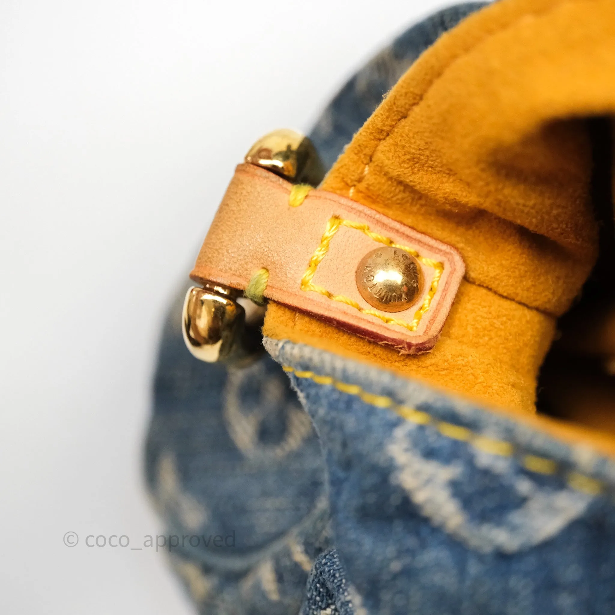 Louis Vuitton Mini Pleaty bag Denim Monogram Gold Hardware