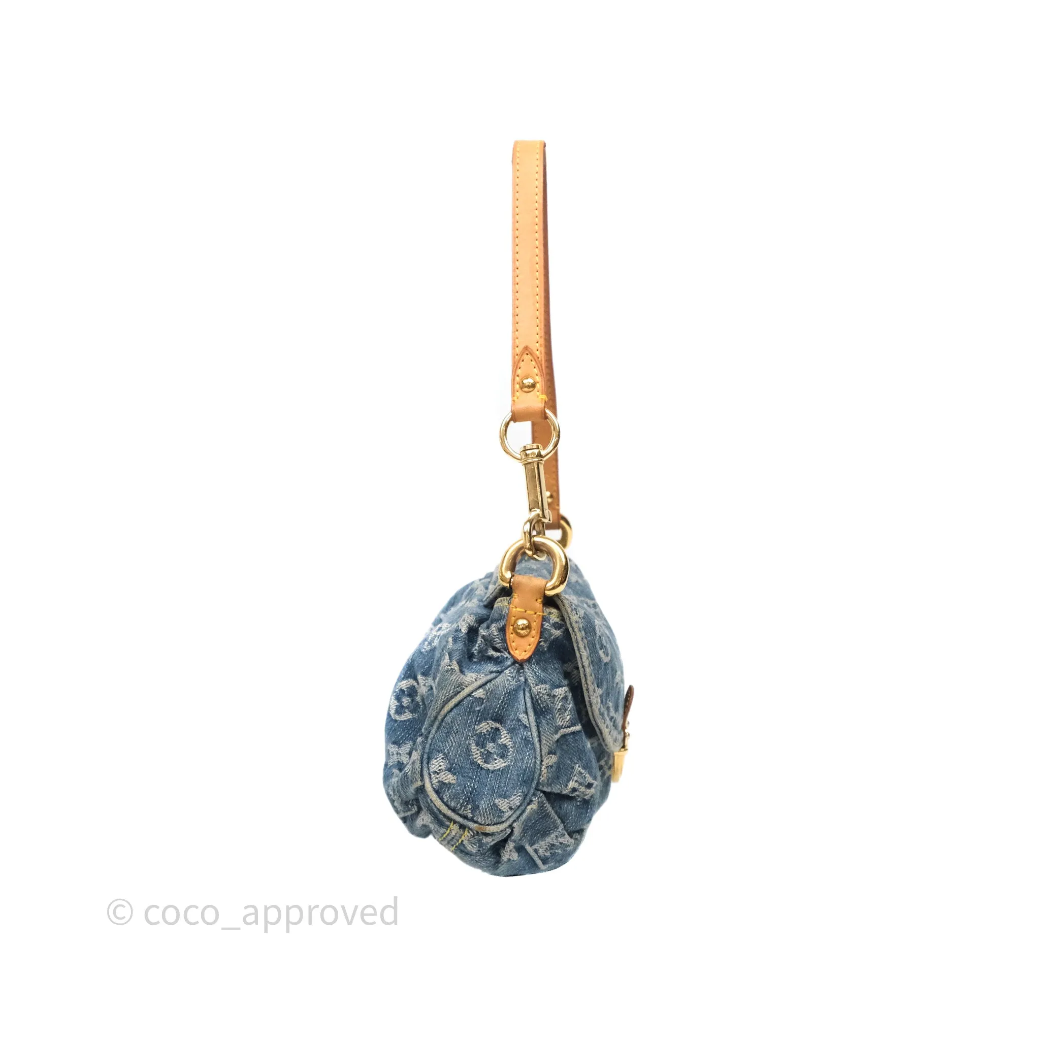 Louis Vuitton Mini Pleaty bag Denim Monogram Gold Hardware