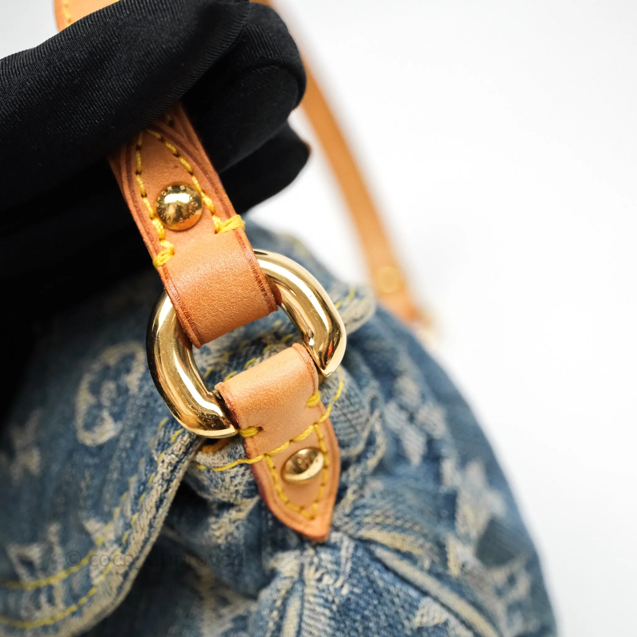 Louis Vuitton Mini Pleaty bag Denim Monogram Gold Hardware