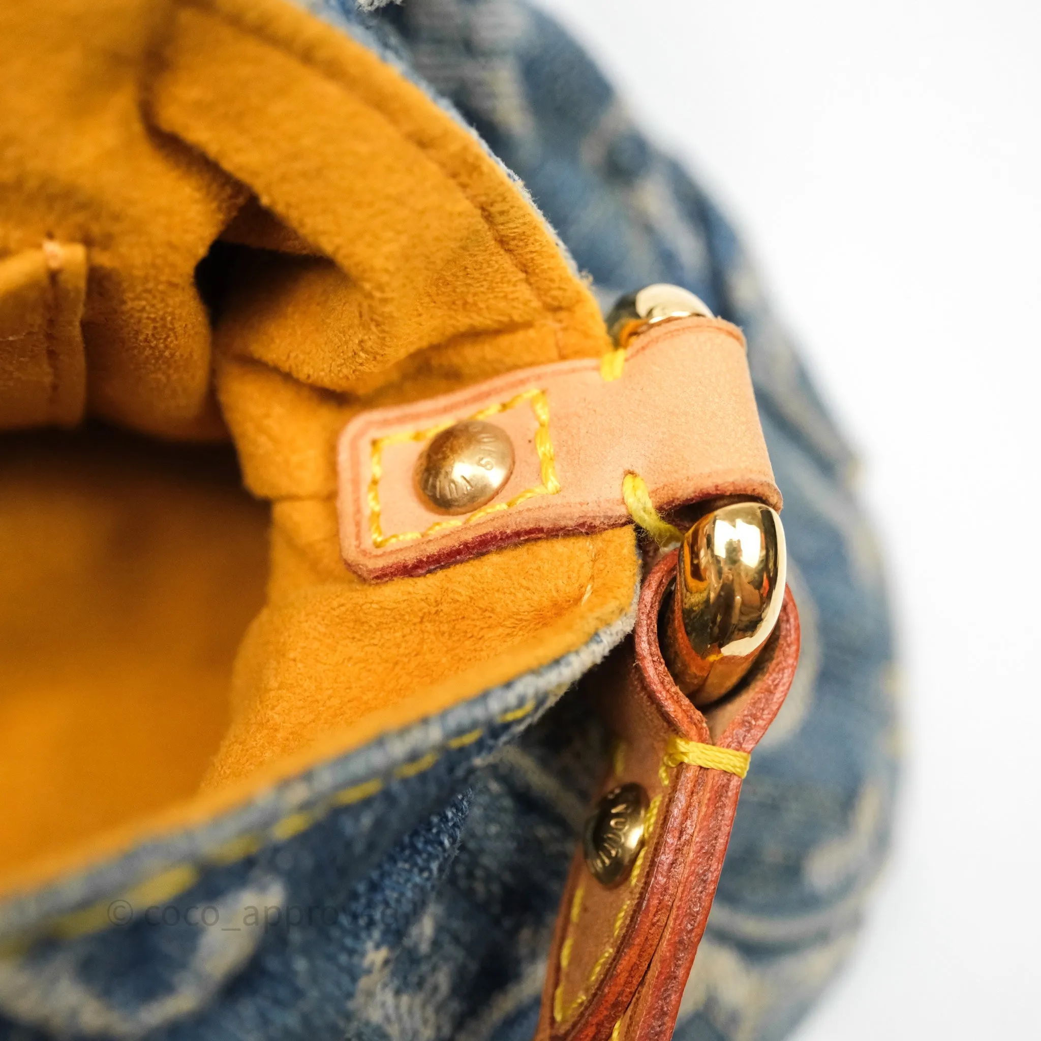 Louis Vuitton Mini Pleaty bag Denim Monogram Gold Hardware