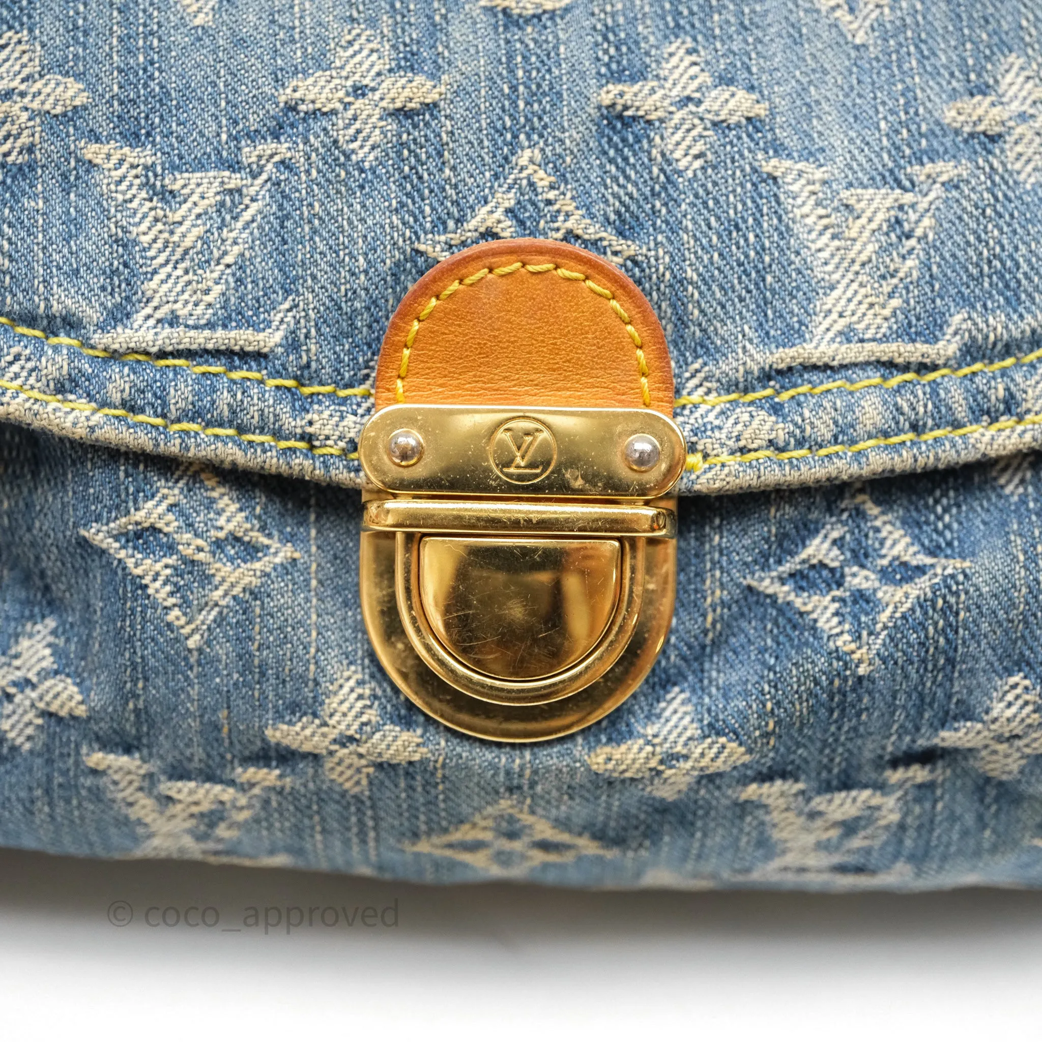 Louis Vuitton Mini Pleaty bag Denim Monogram Gold Hardware
