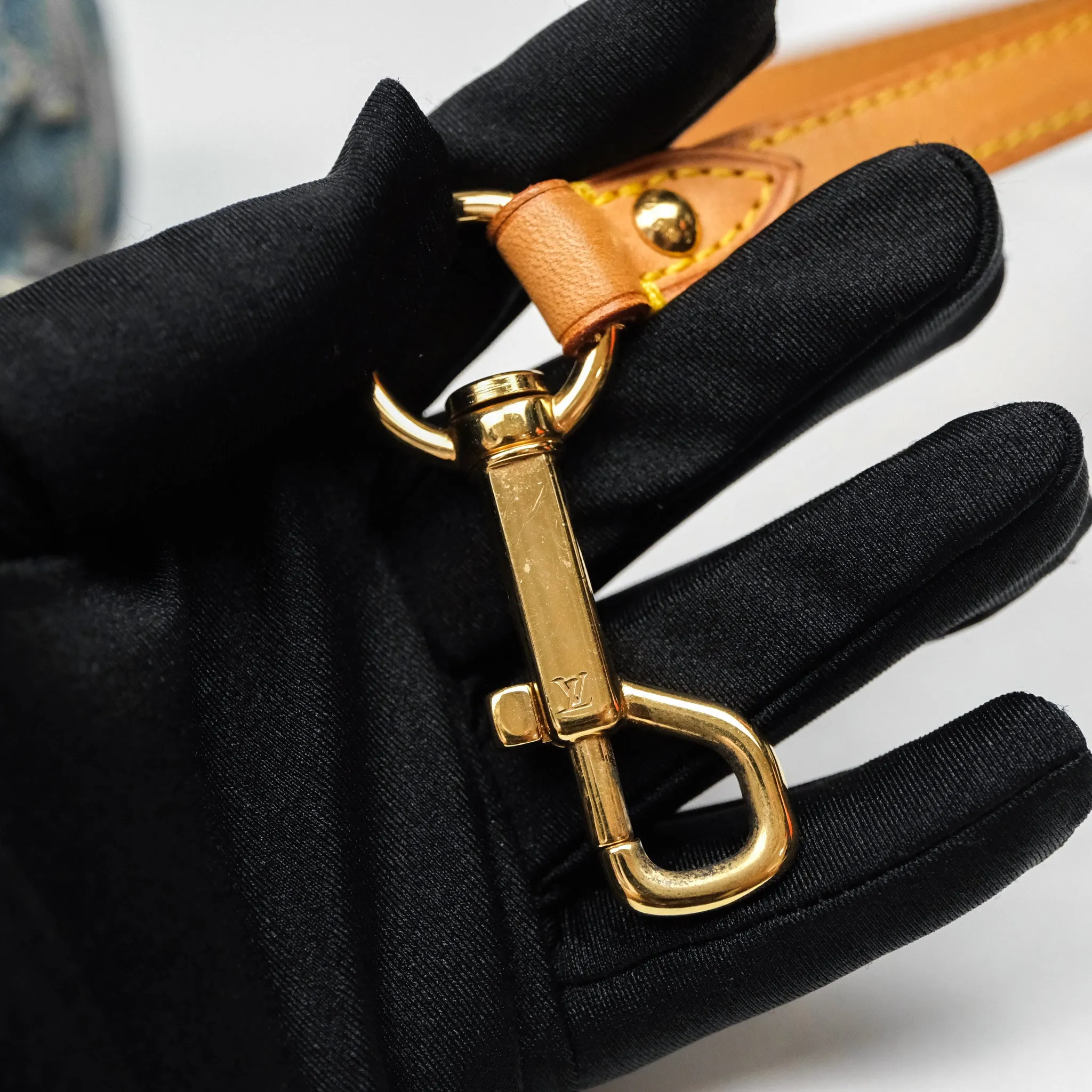Louis Vuitton Mini Pleaty bag Denim Monogram Gold Hardware