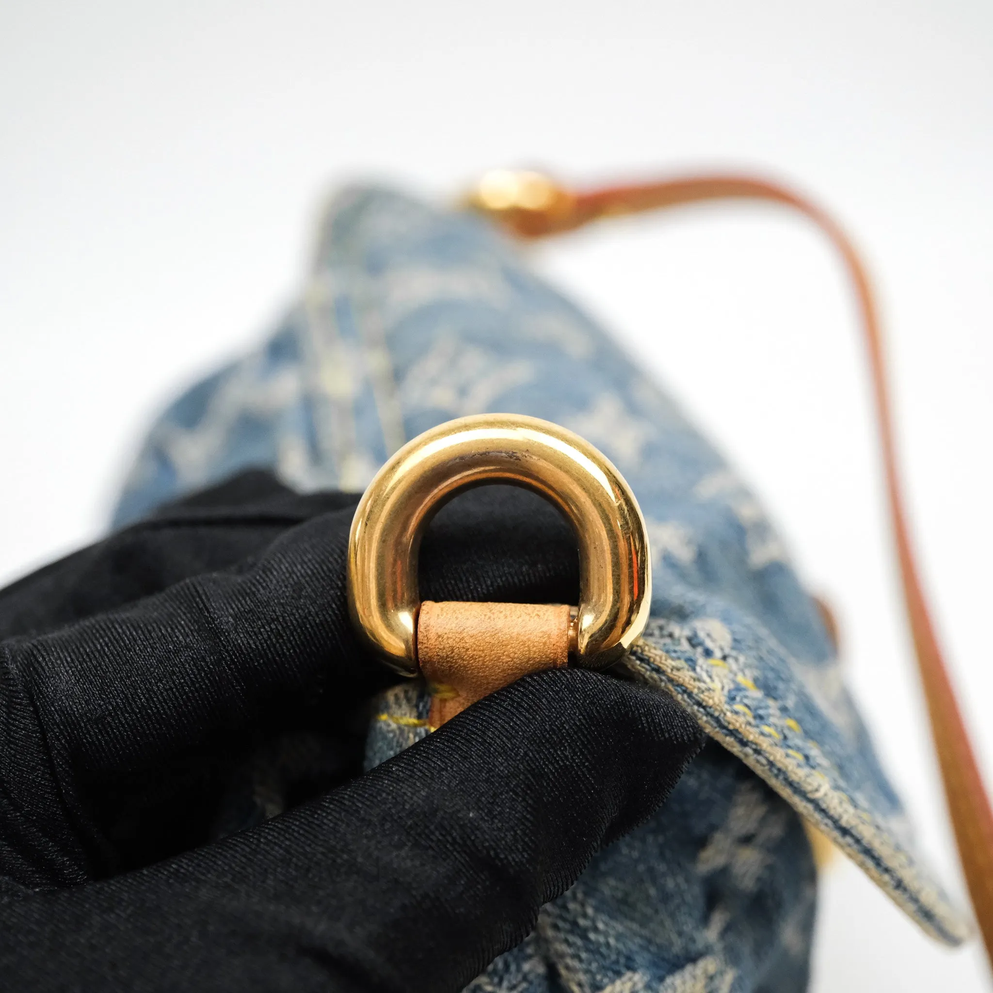 Louis Vuitton Mini Pleaty bag Denim Monogram Gold Hardware