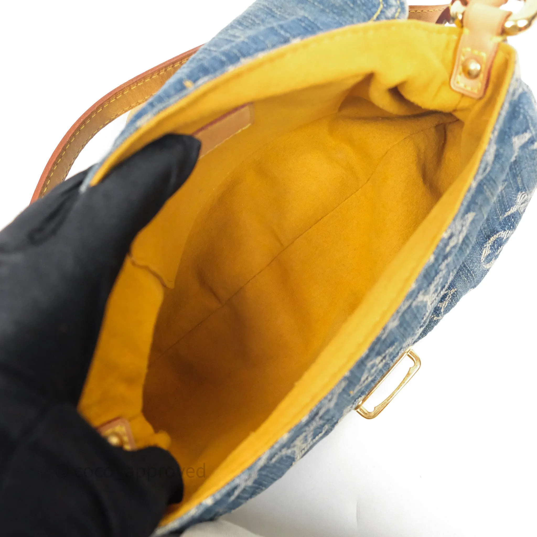 Louis Vuitton Mini Pleaty bag Denim Monogram Gold Hardware