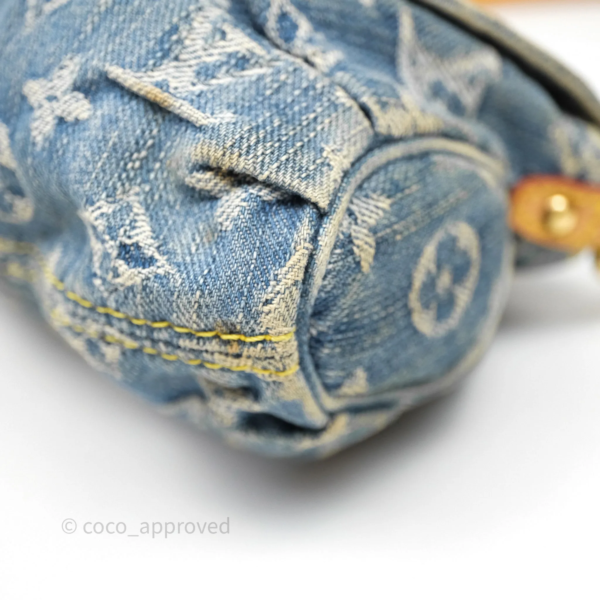 Louis Vuitton Mini Pleaty bag Denim Monogram Gold Hardware