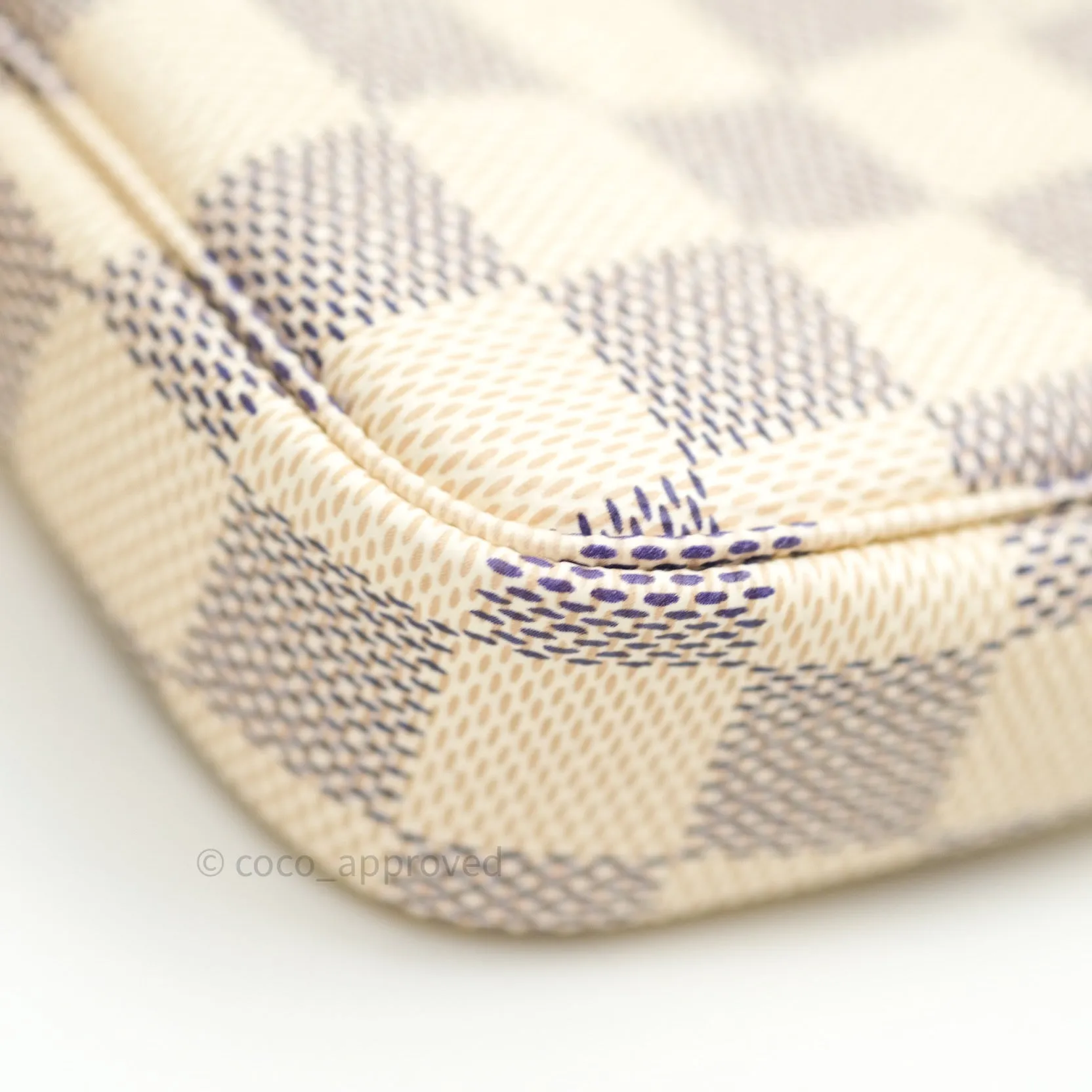 Louis Vuitton Mini Pochette Accessories Damier Azur Canvas