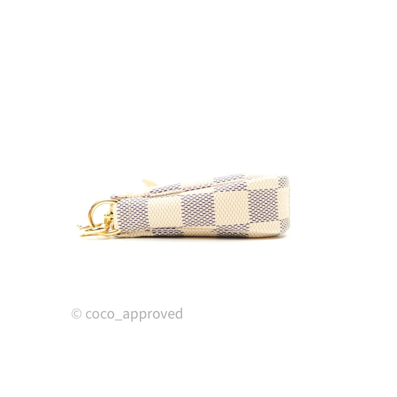 Louis Vuitton Mini Pochette Accessories Damier Azur Canvas